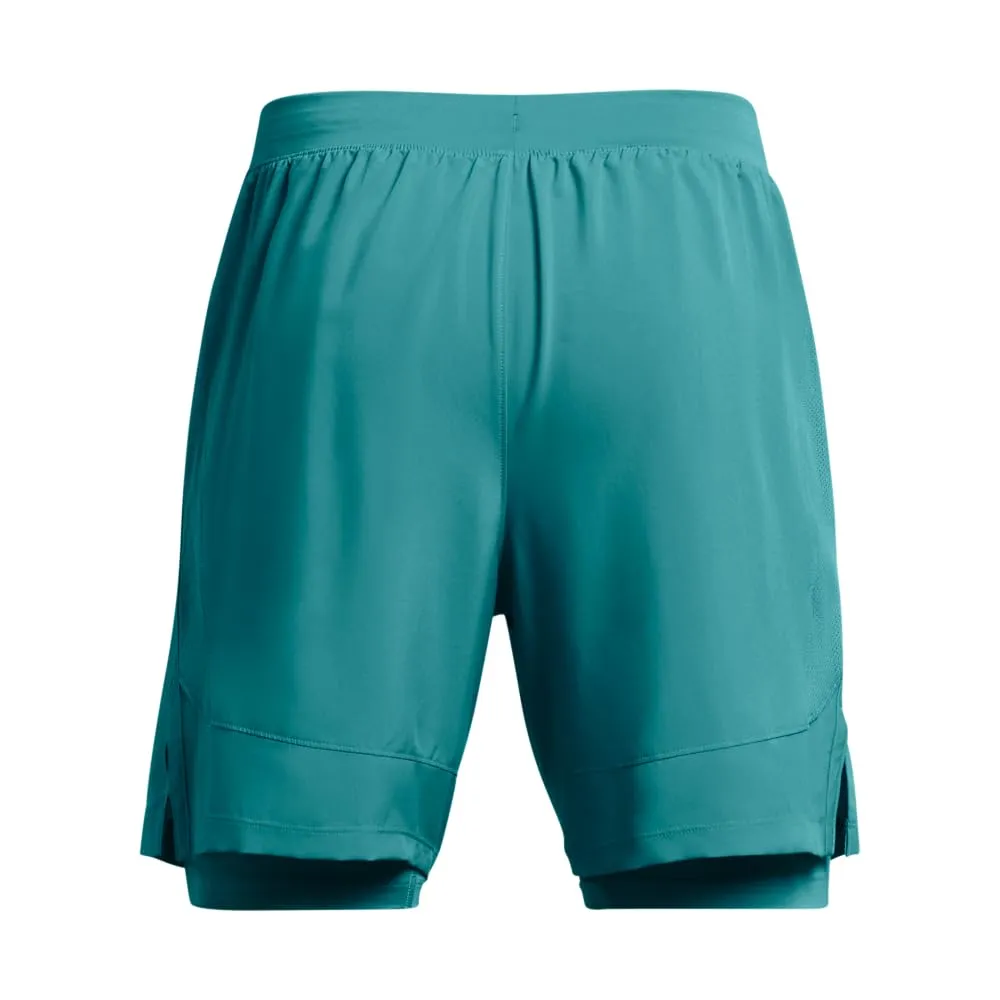 Under Armour Pantaloncini da Uomo 2 in 1, 17,8 cm, Circuito Teal, S - immagine 5