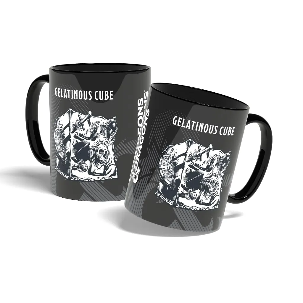Konix Dungeons & Dragons Tazza in ceramica Gelatinous Cube, 320 ml, Nero e bianco - immagine 1