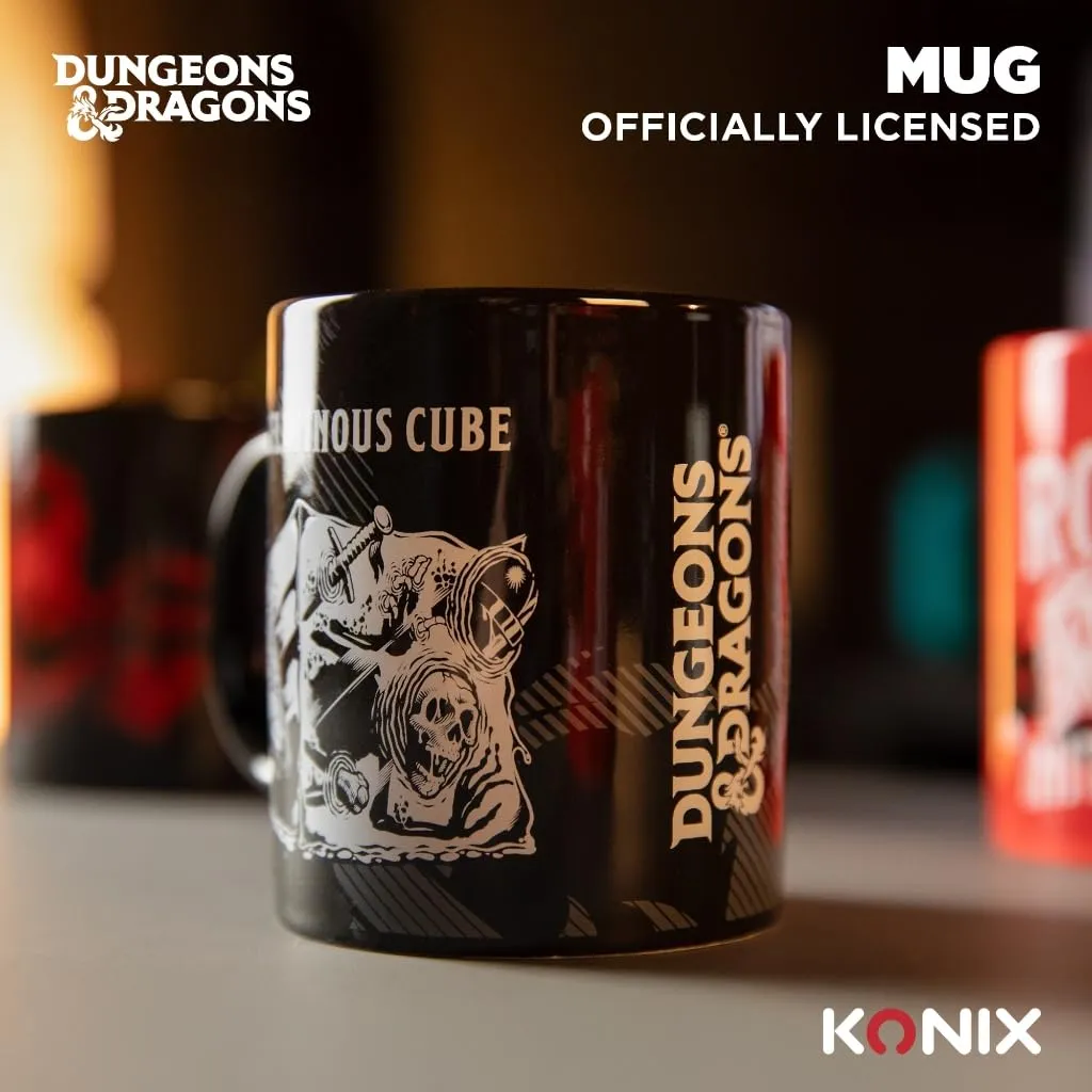 Konix Dungeons & Dragons Tazza in ceramica Gelatinous Cube, 320 ml, Nero e bianco - immagine 4