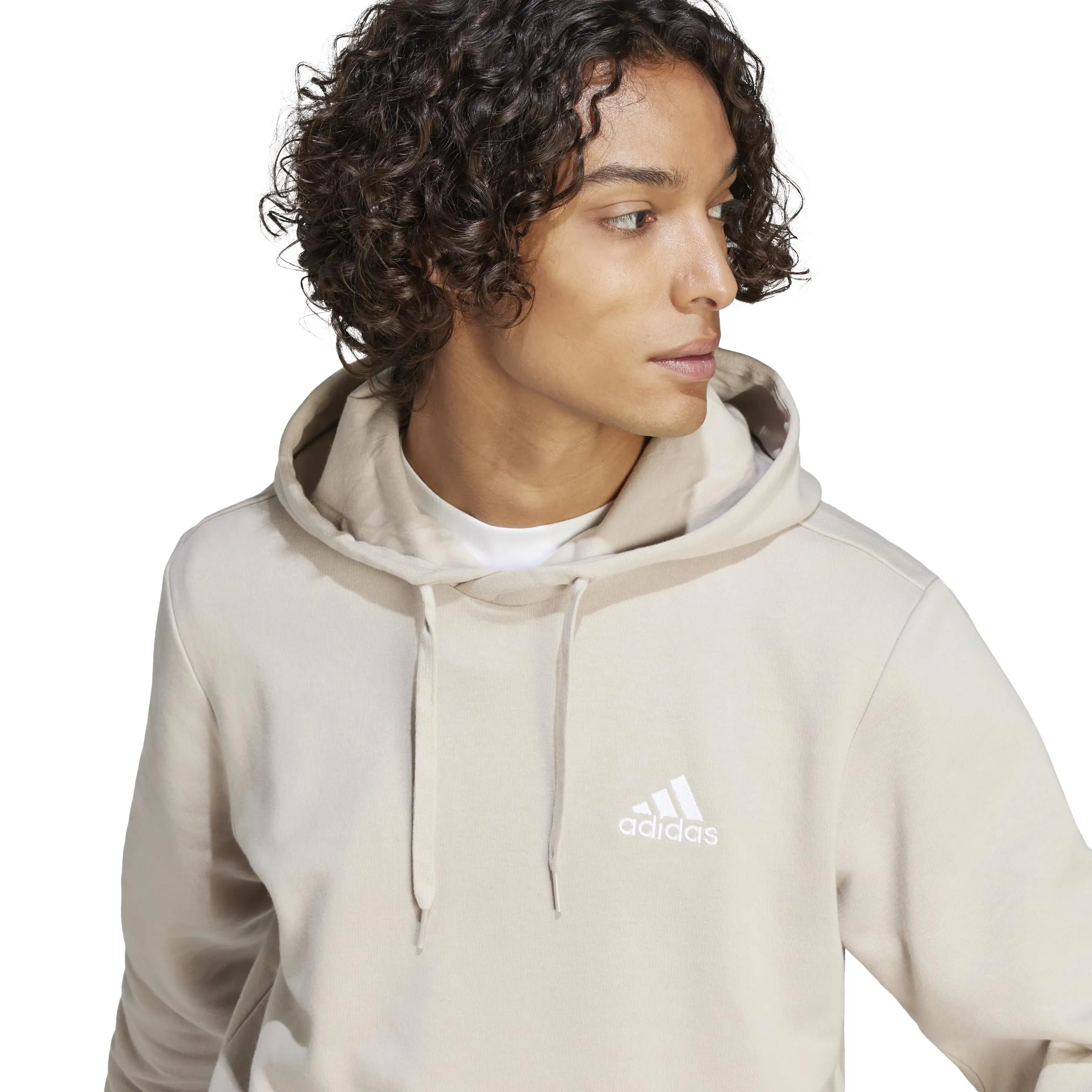 adidas Essentials Fleece Hoodie - Wonder Beige, S Uomo - immagine 3