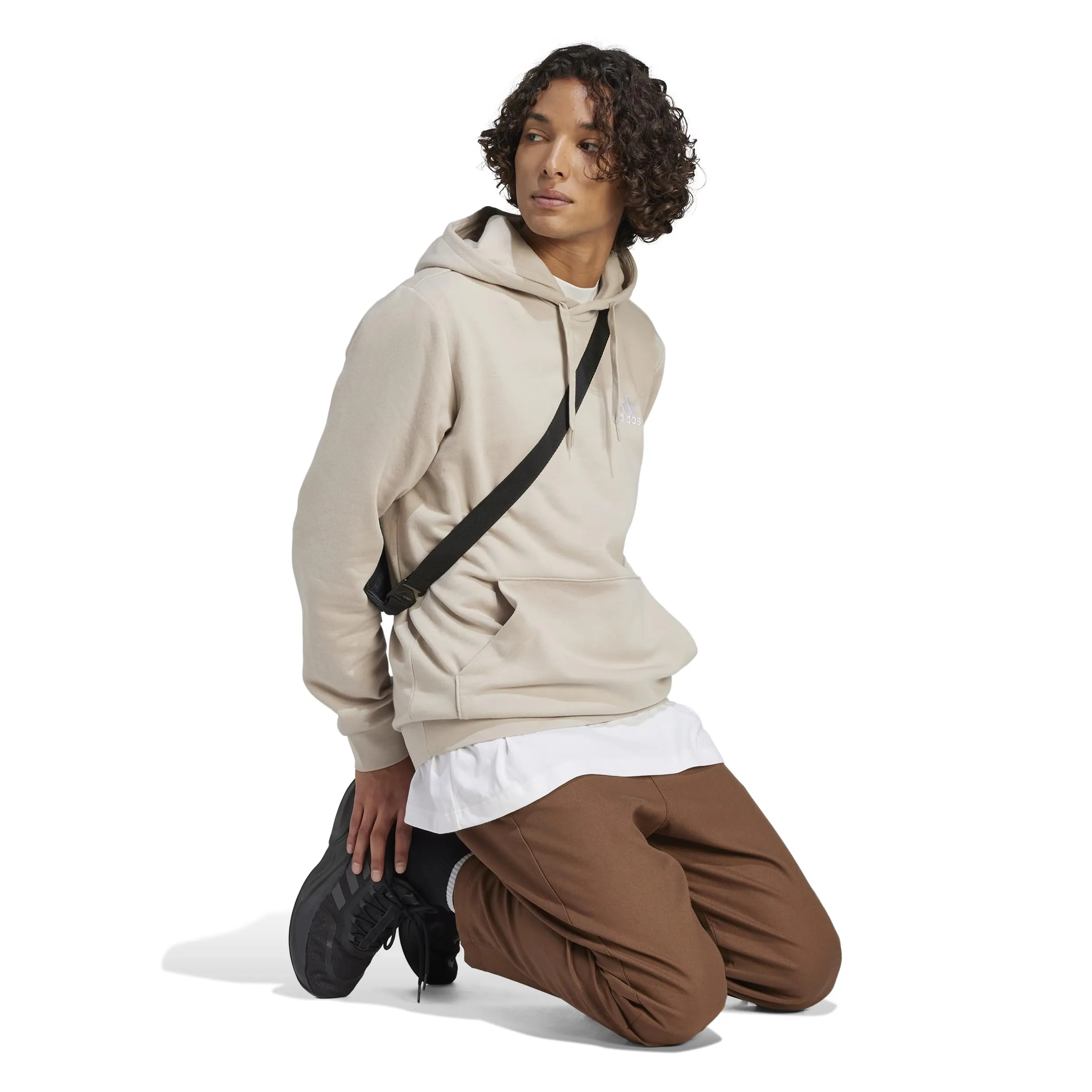 adidas Essentials Fleece Hoodie - Wonder Beige, S Uomo - immagine 6