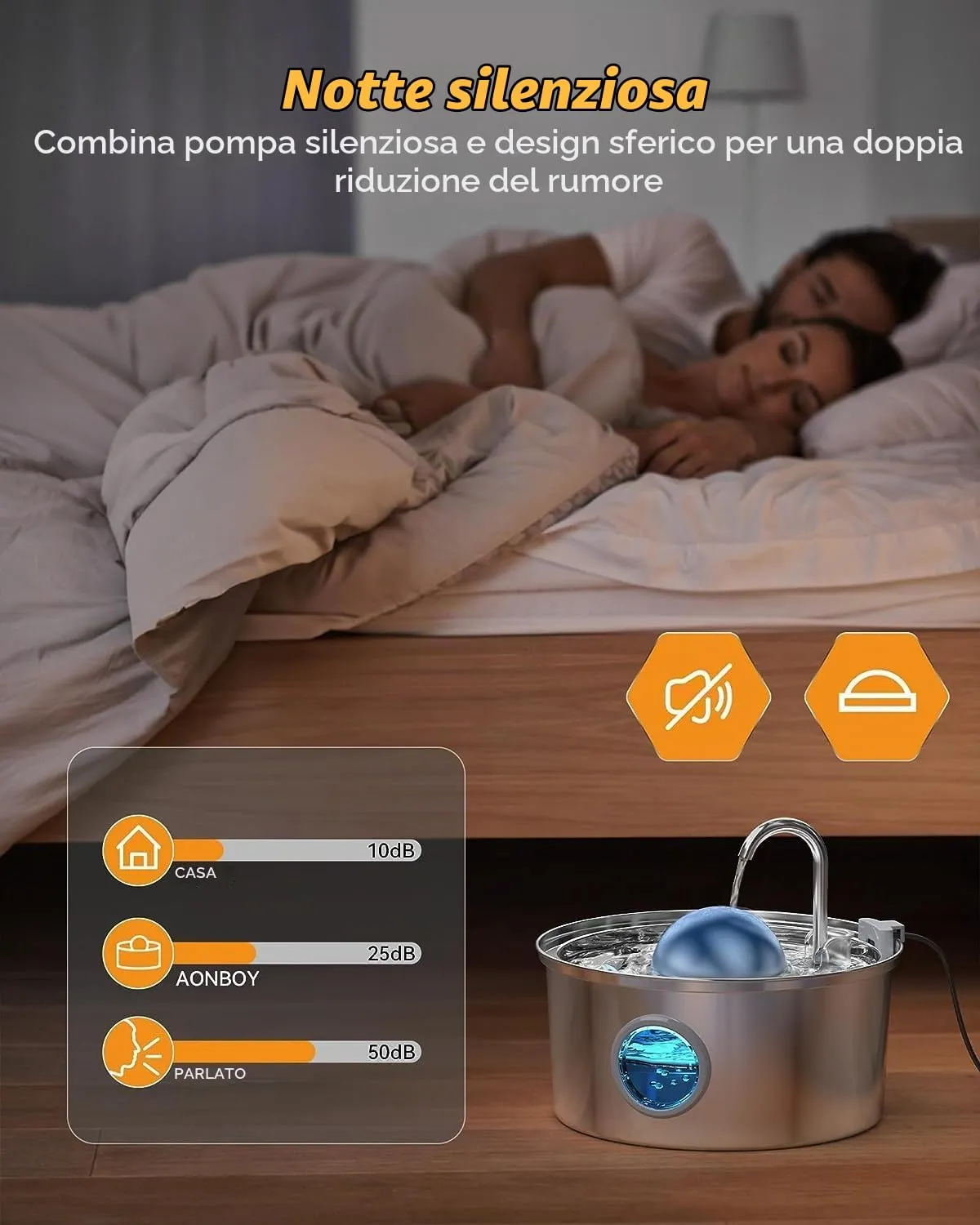 AONBOY Fontanella per Gatti in Acciaio Inox 3.2L con Finestra Trasparente e Filtrazione Multipla, S3-SC - immagine 3