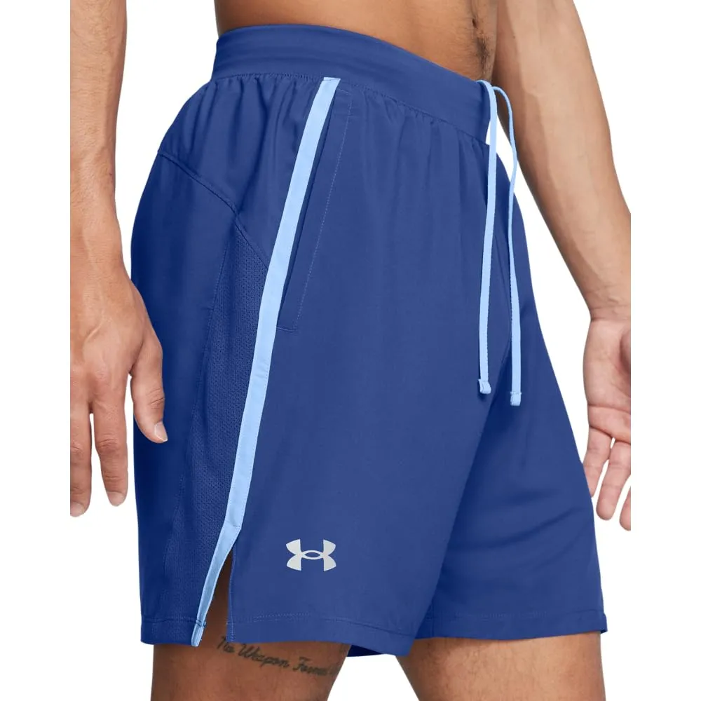 Under Armour Launch Run 7" Pantaloncini da uomo - Tech Blue / Horizon Blue / Reflective - immagine 6