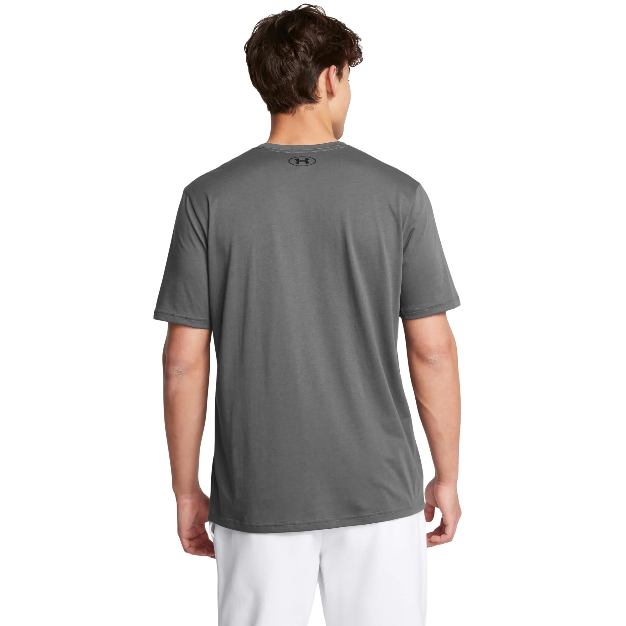 Under Armour Men's Left Chest Logo T-Shirt Castlerock/Black XS - immagine 4