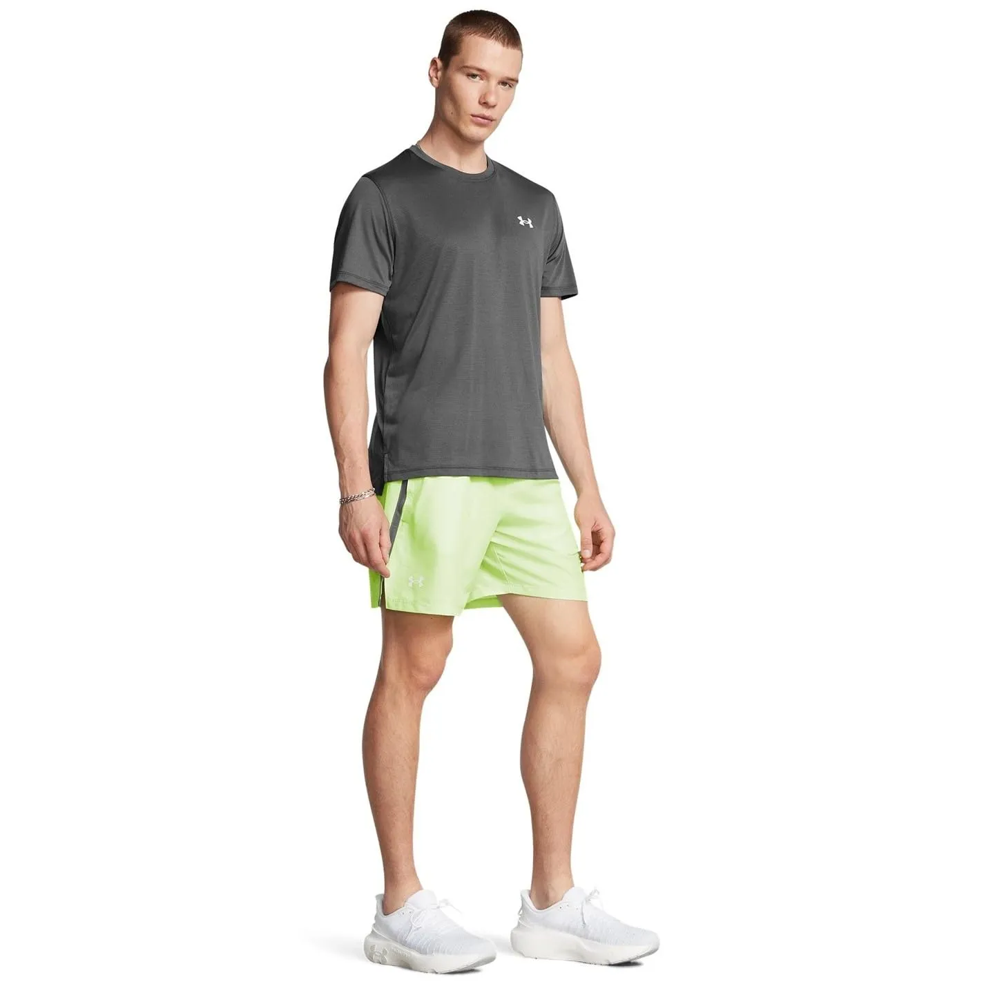 Under Armour Launch 7" Men's Shorts, Morph Verde (304), XS - immagine 4