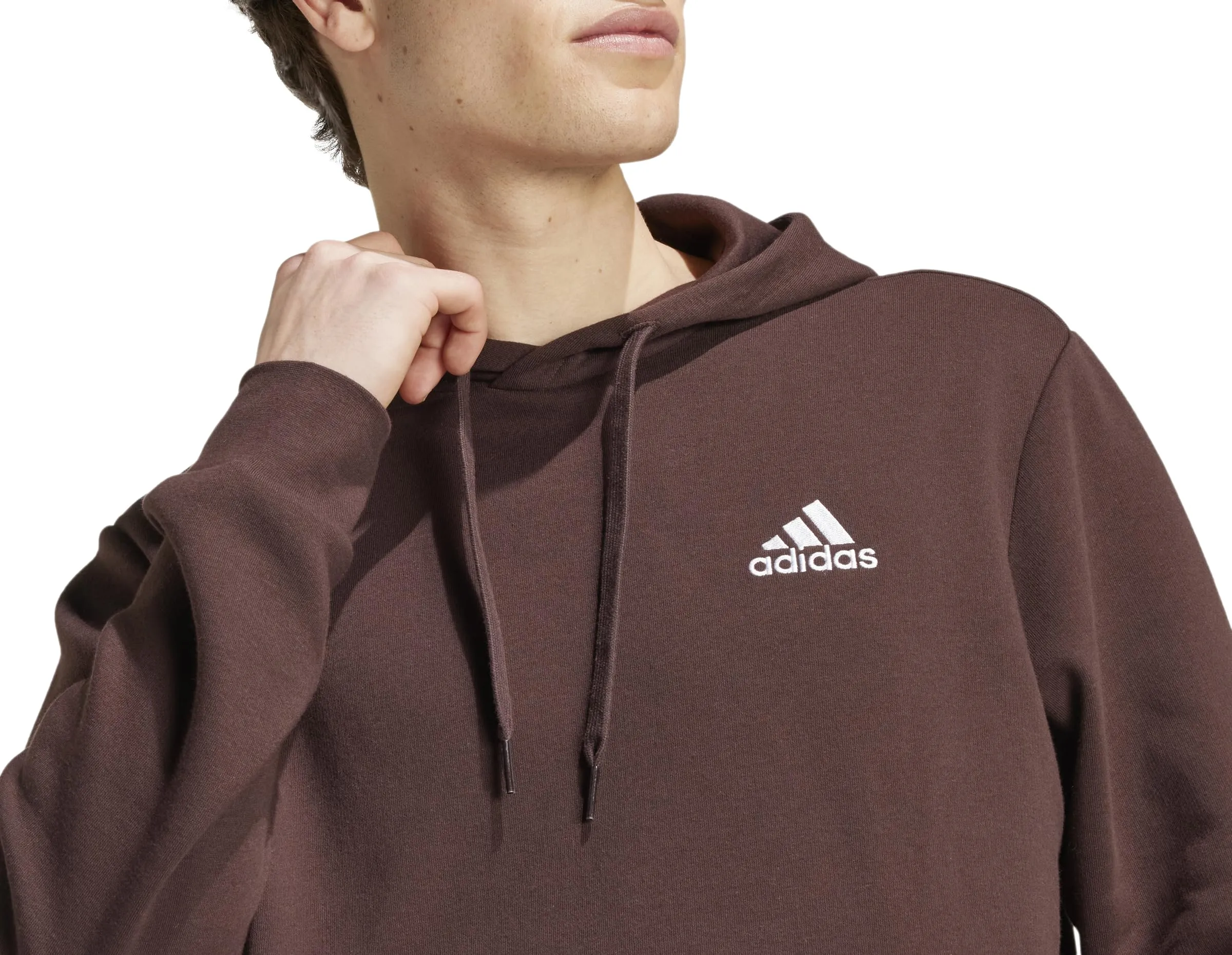 adidas Essentials Fleece Hoodie - Shadow Brown, XL Uomo - immagine 5