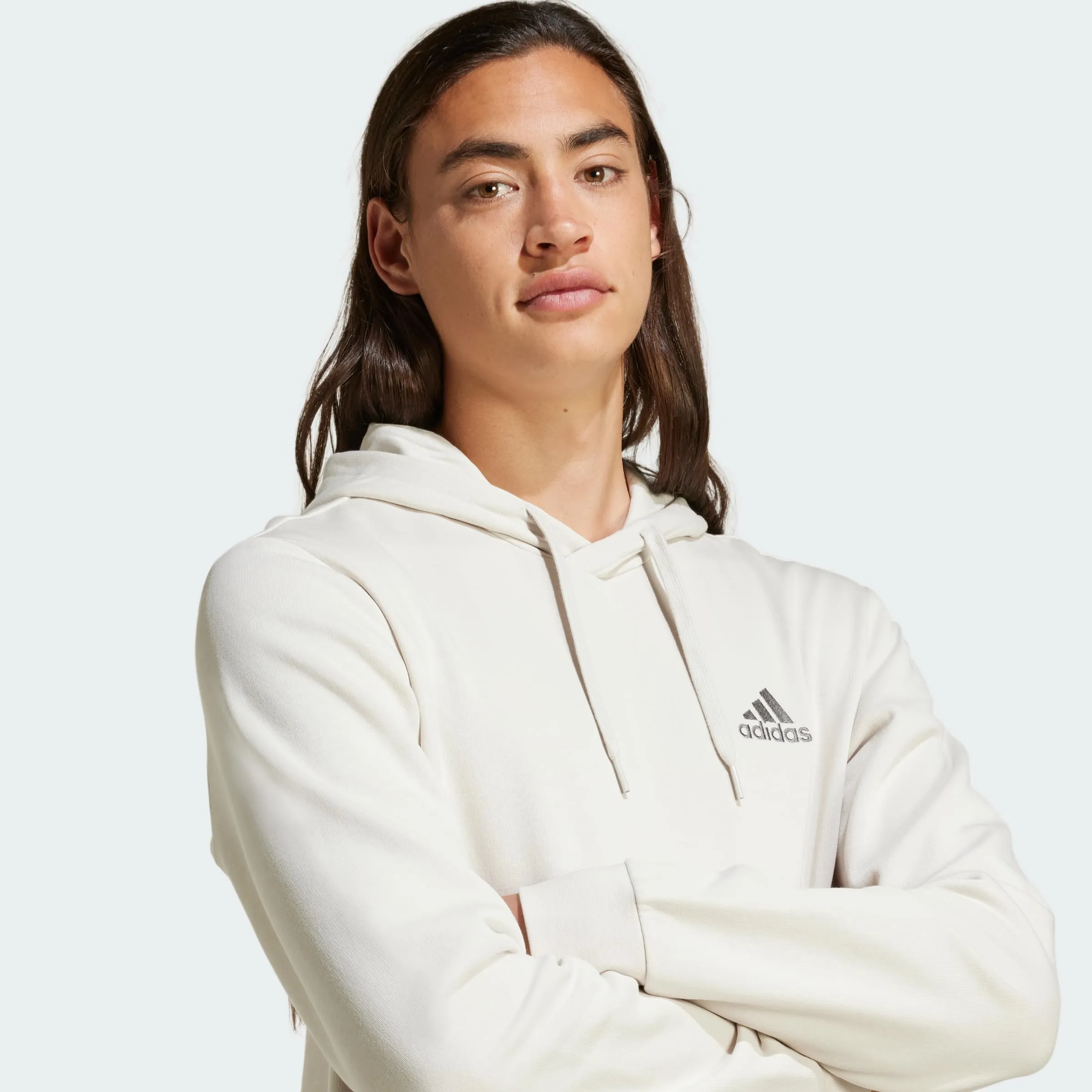 Adidas Three Stripe Life Men's Classic T-Shirt, Aluminium, XL - immagine 2