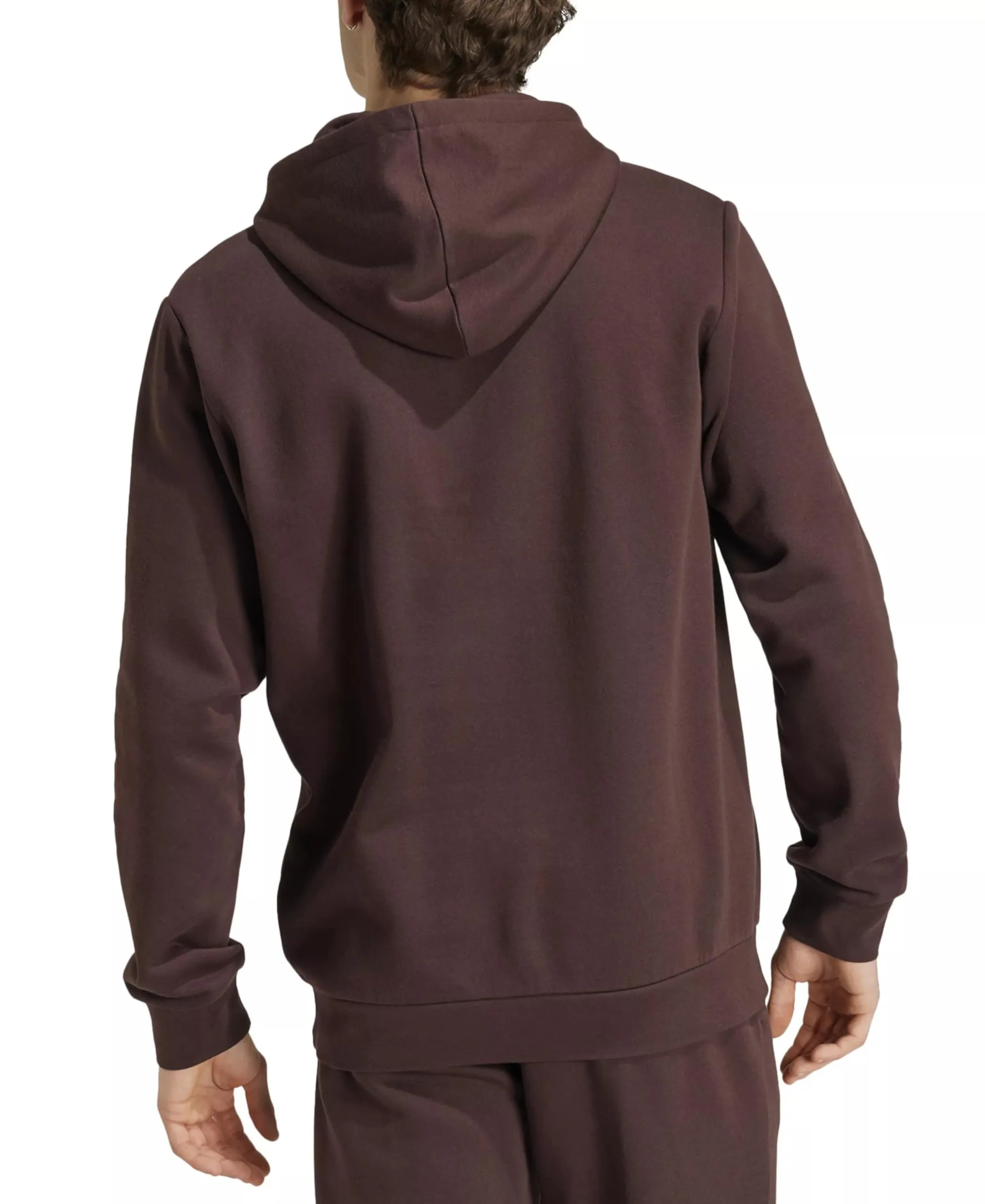 Adidas Three Stripe Life Maglietta Classica da Uomo, Marrone Ombra, S - immagine 3