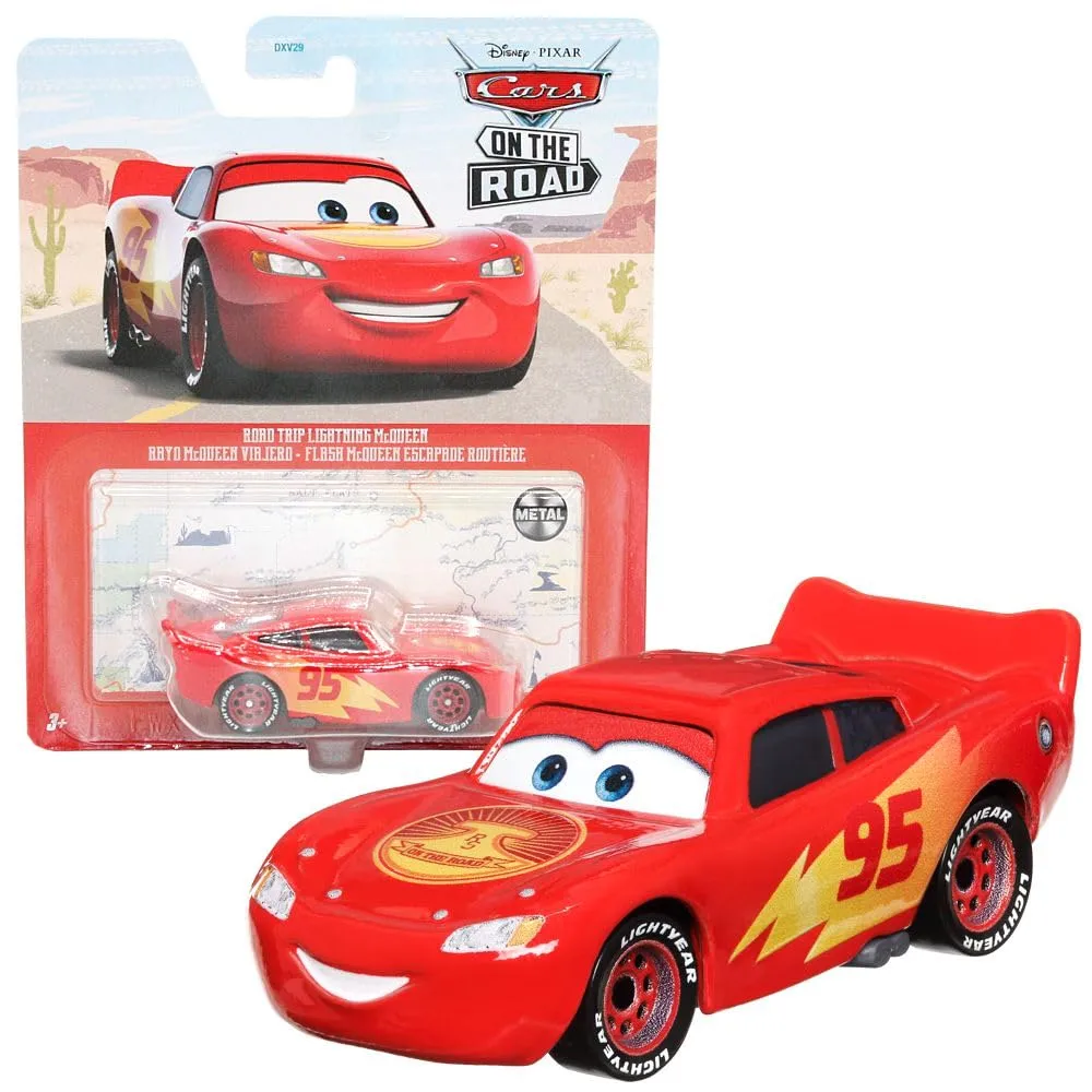 Mattel Disney Cars Racing Style 1:55 Die-Cast Vehicle DXV29N Road Trip Lightning McQueen - immagine 2
