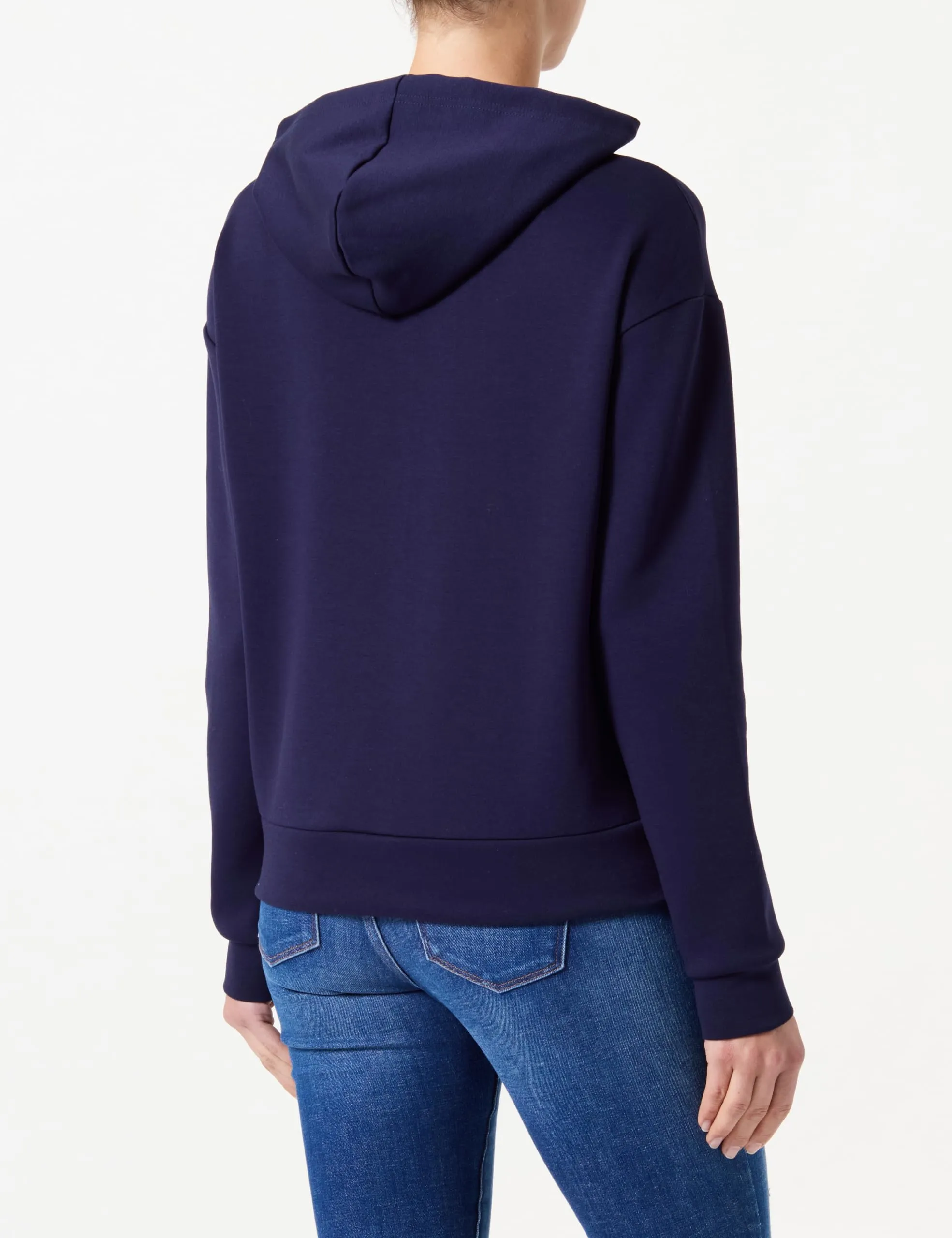 ONLY Onplounge Hood LS Swt Felpa con Cappuccio da Donna, Blu Oltremare, XS - immagine 3