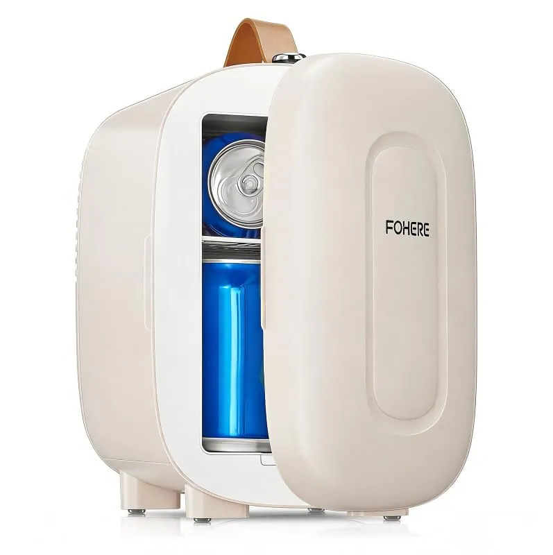 FOHERE Mini Frigo 5L, Refrigeratore e Scaldavivande Termoelettrico, Portatile 220V CA/12V CC - immagine 1