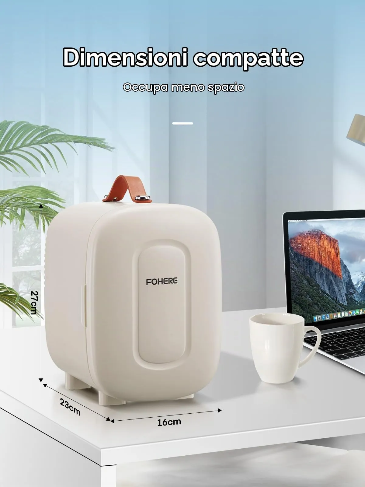 FOHERE Mini Frigo 5L, Refrigeratore e Scaldavivande Termoelettrico, Portatile 220V CA/12V CC - immagine 8