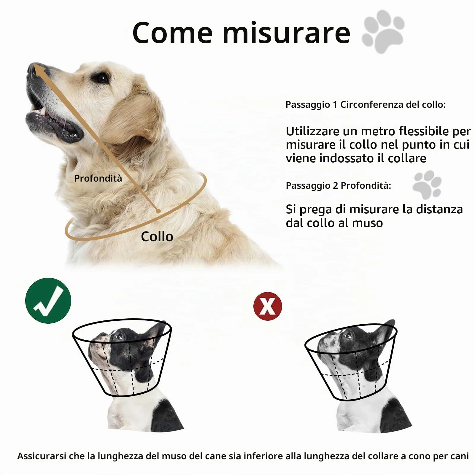 PUZAUKAL Collare Elisabettiano Morbido per Cani, Nero-S - immagine 3