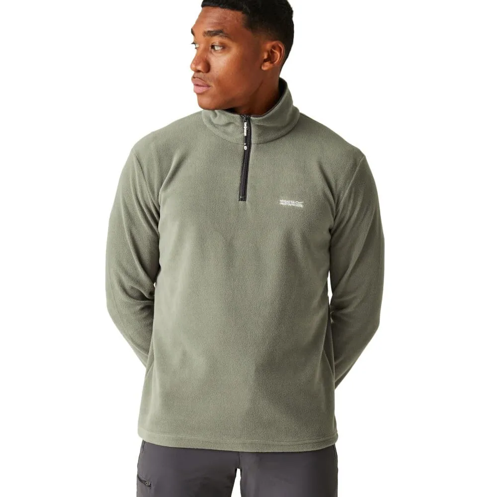 Regatta Men's Thompson Half Zip Fleece Pullover Jacket, Agave Green/Ash - immagine 3
