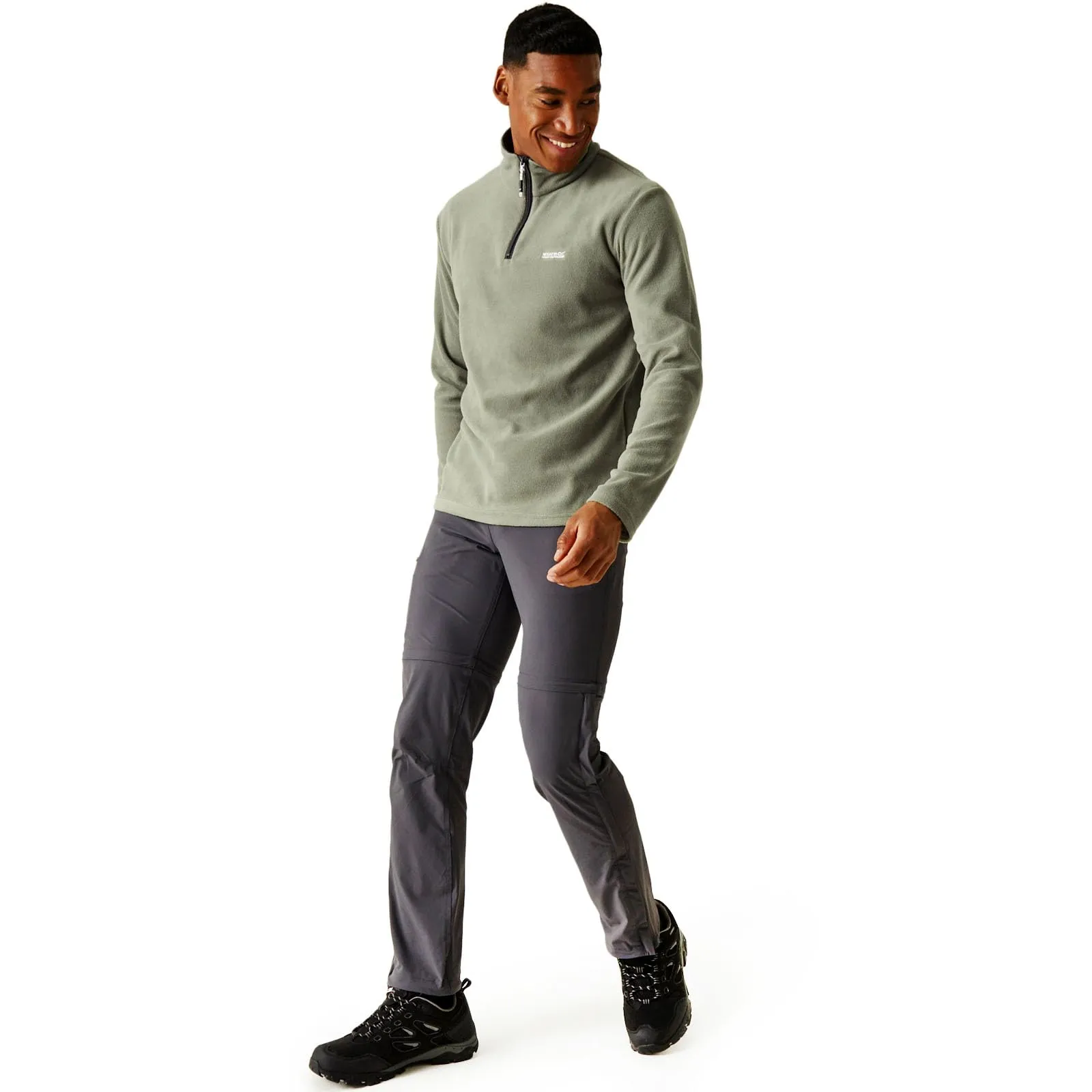 Regatta Men's Thompson Half Zip Fleece Pullover Jacket, Agave Green/Ash - immagine 4