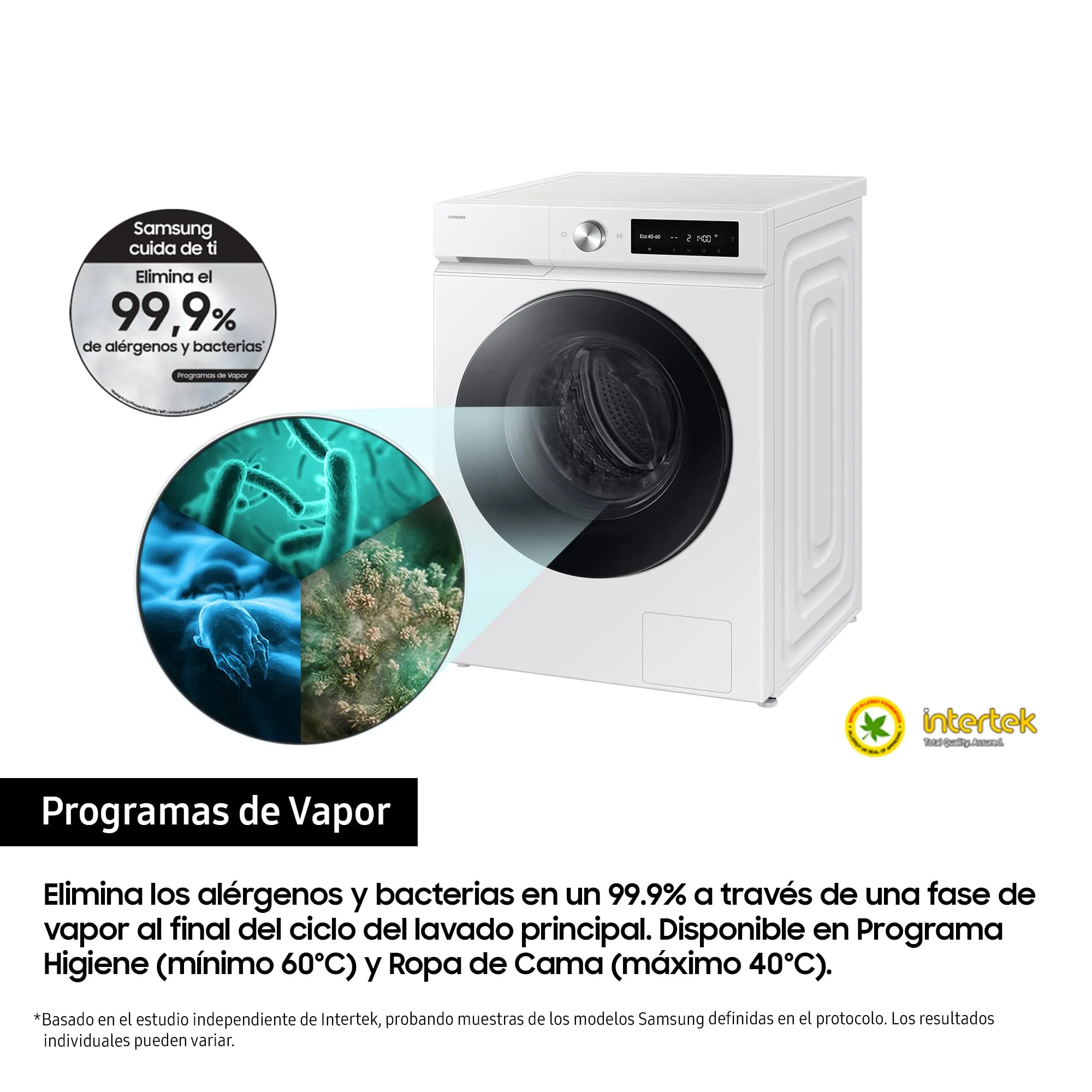 Samsung WW11DB7B34GWU3 Lavatrice AI EcoBubble 11 kg Classe A-20% Bianco - immagine 8