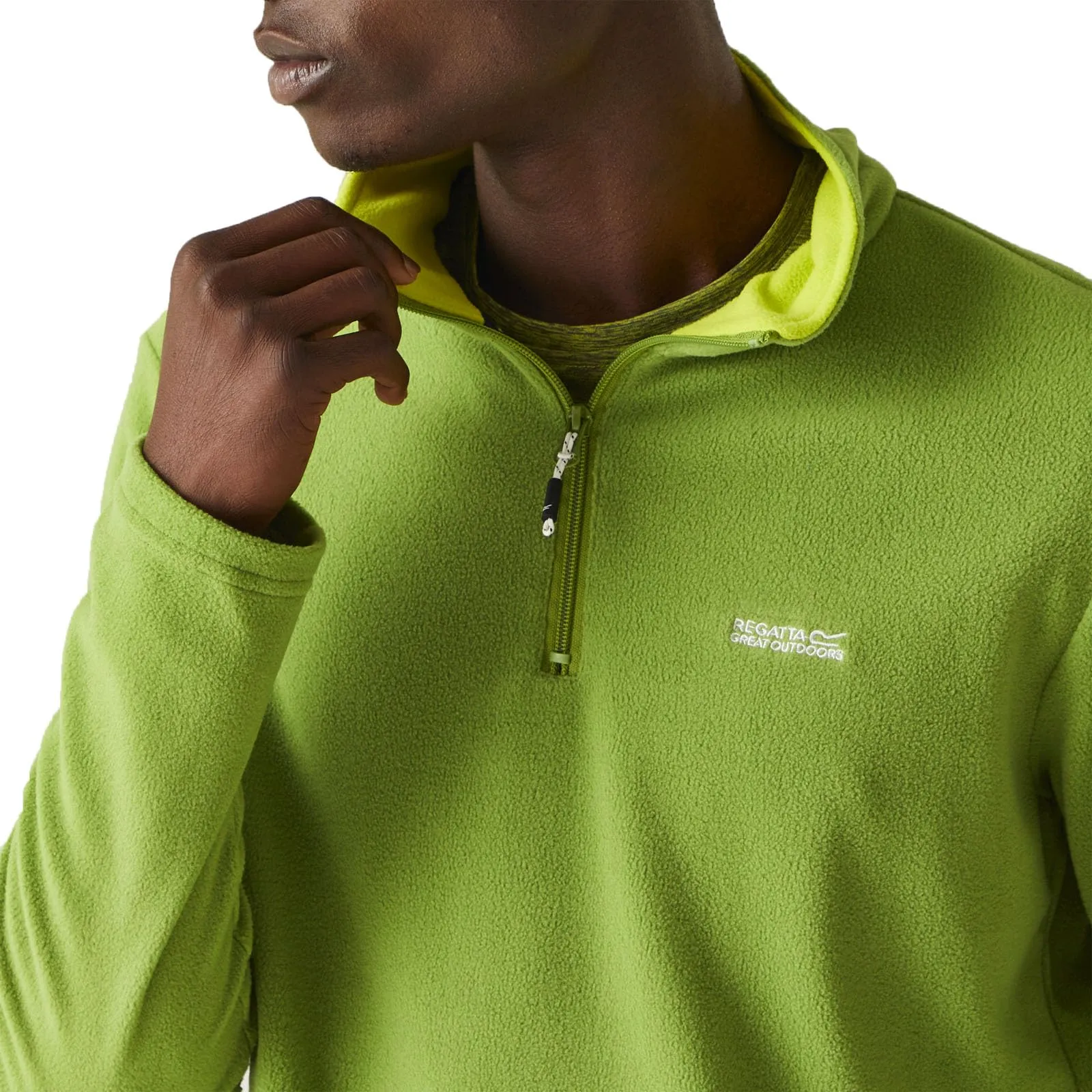 Regatta Thompson Pullover in Pile con Mezza Zip, Verde Piquant, 3XL - immagine 4