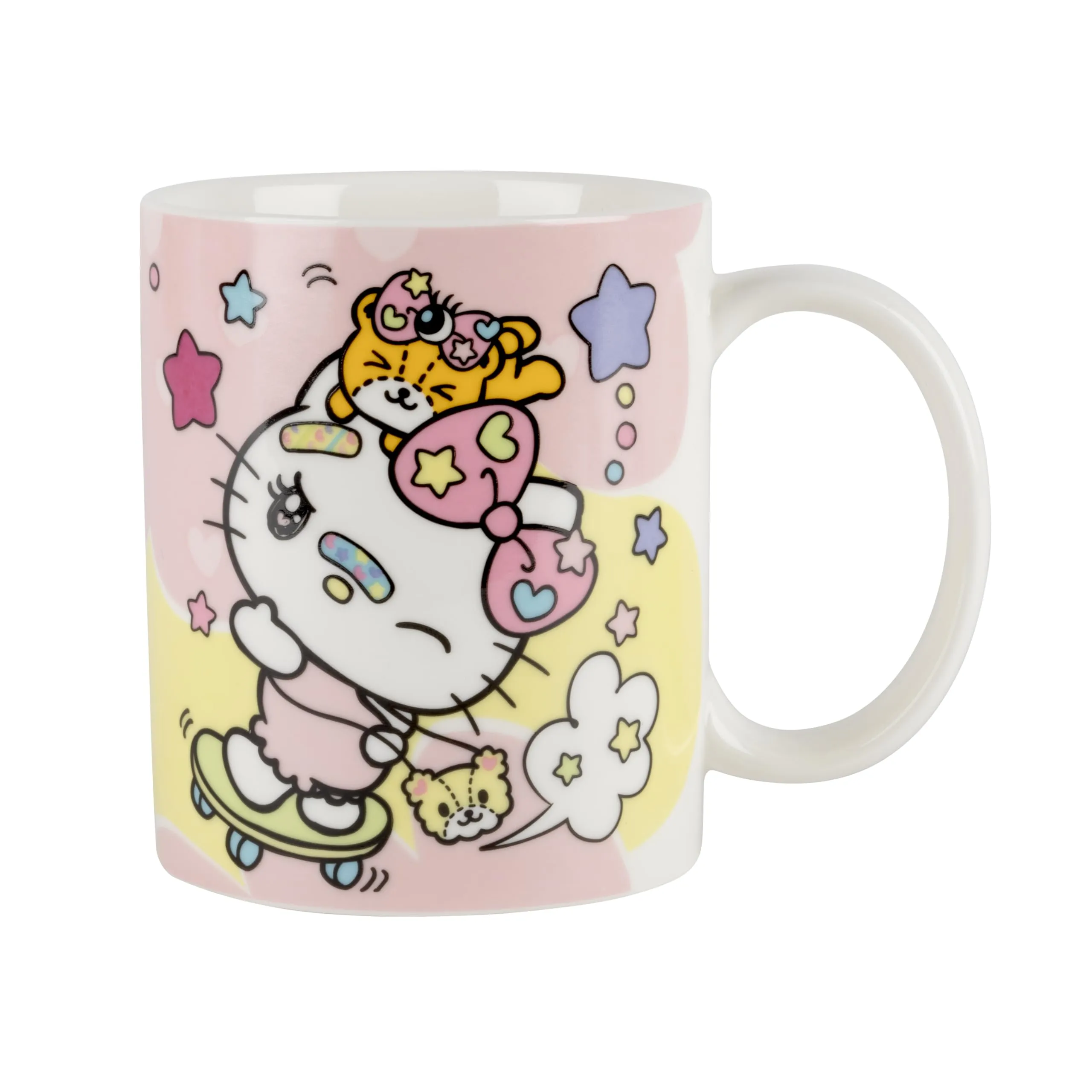 Konix Hello Kitty Tazza in ceramica, 320 ml, Design con skateboard - immagine 1
