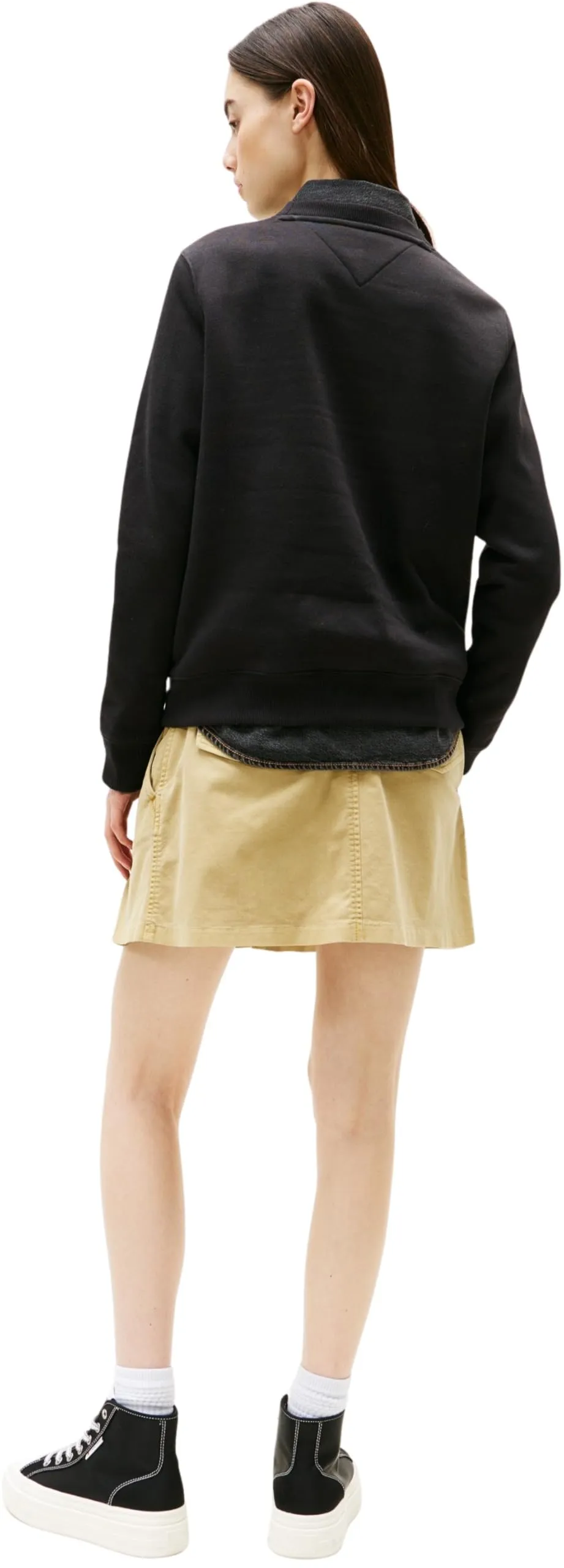 Tommy Jeans Tjw Reg S Flag Crew DW0DW19959 Felpa Pullover Donna Nero XS - immagine 2