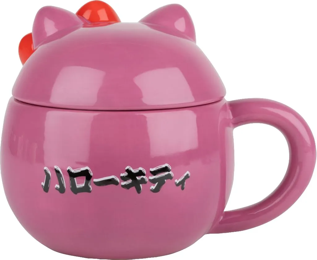 Konix Hello Kitty Tazza in ceramica 3D Daruma - 320 ml - Rosa - immagine 2