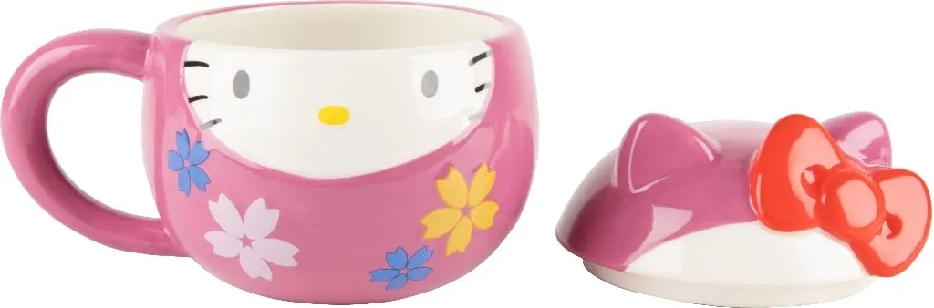 Konix Hello Kitty Tazza in ceramica 3D Daruma - 320 ml - Rosa - immagine 3