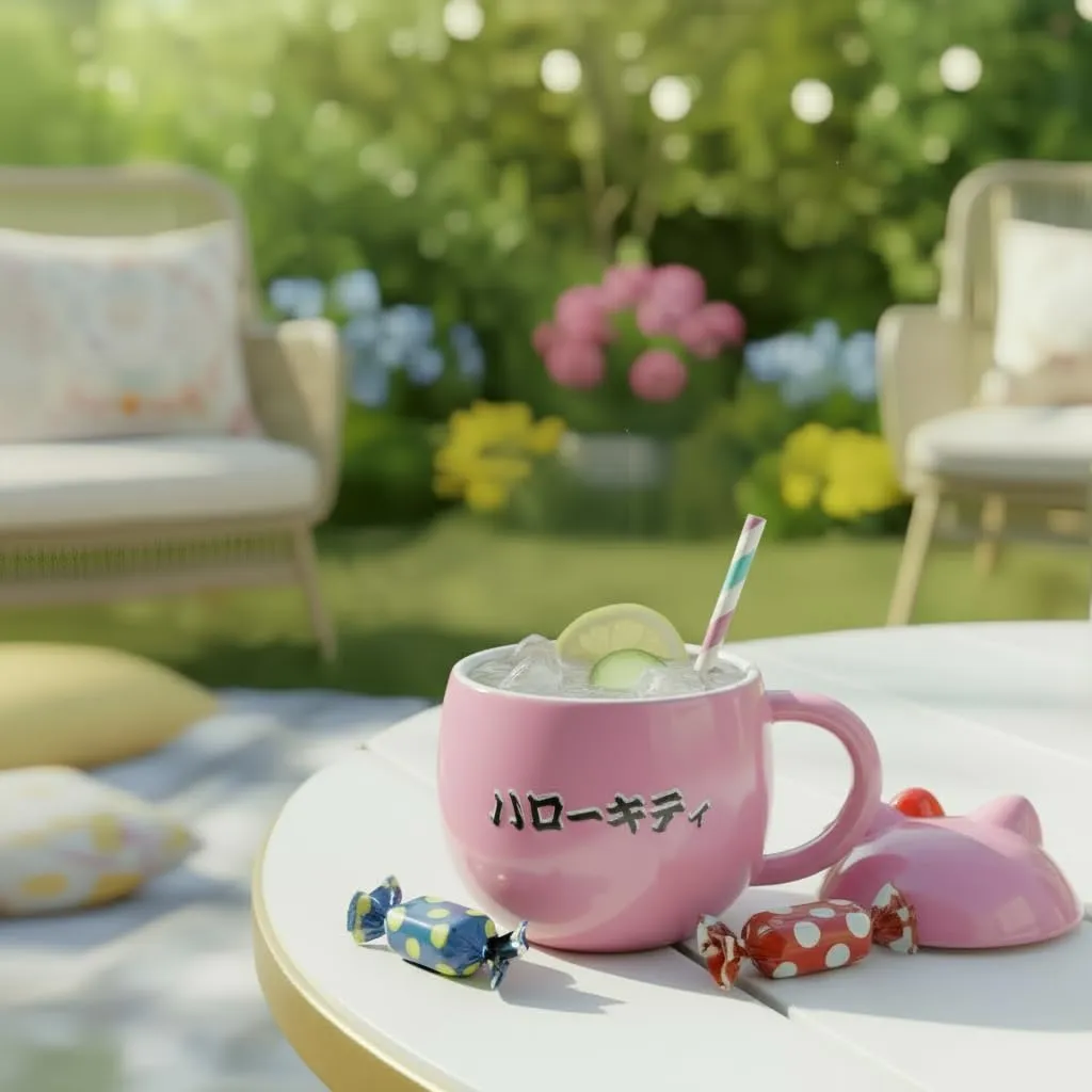 Konix Hello Kitty Tazza in ceramica 3D Daruma - 320 ml - Rosa - immagine 9
