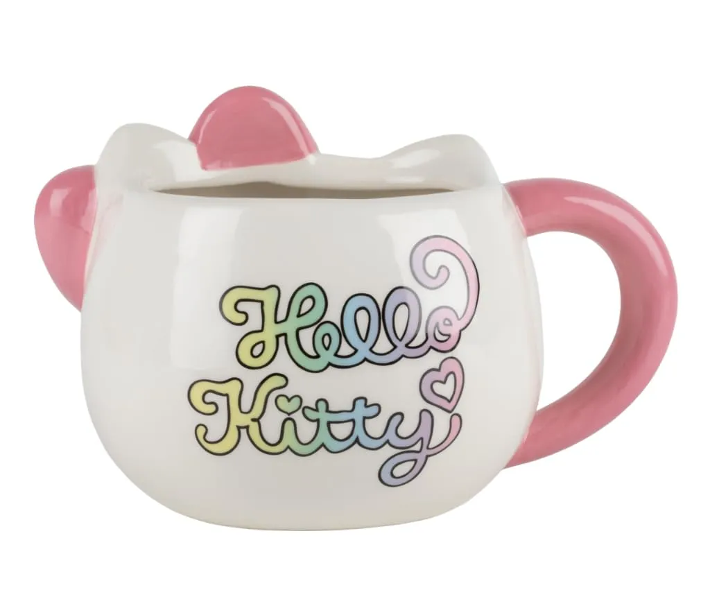 Konix Hello Kitty Tazza in ceramica 3D, 500 ml, Bianco e rosa - immagine 2