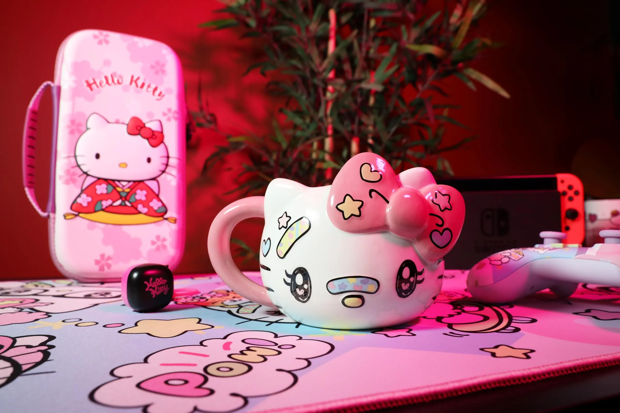 Konix Hello Kitty Tazza in ceramica 3D, 500 ml, Bianco e rosa - immagine 4