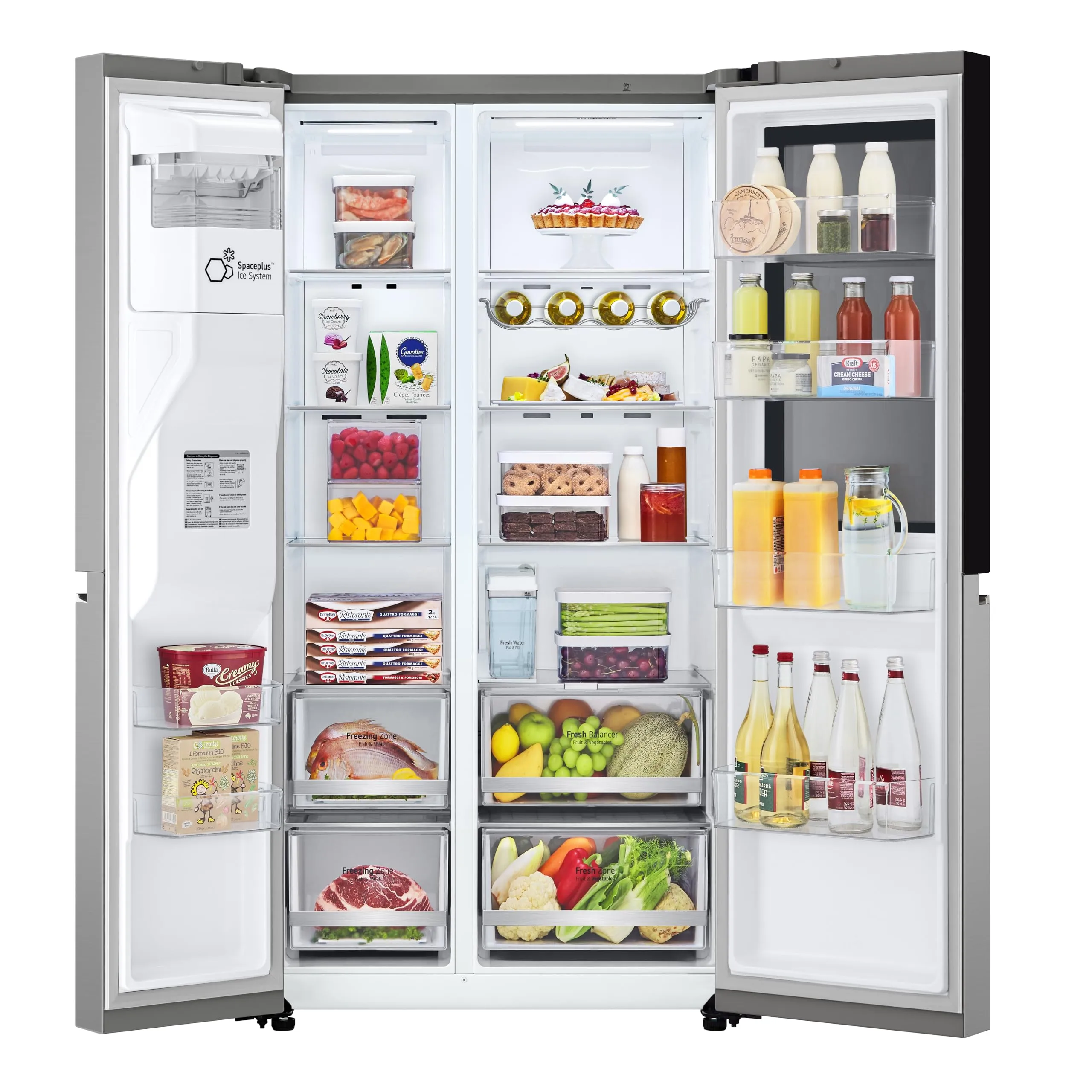 LG GSGV81PYLL Frigorifero Americano Side by Side 635L Total No Frost Wi-Fi InstaView Argento - immagine 2