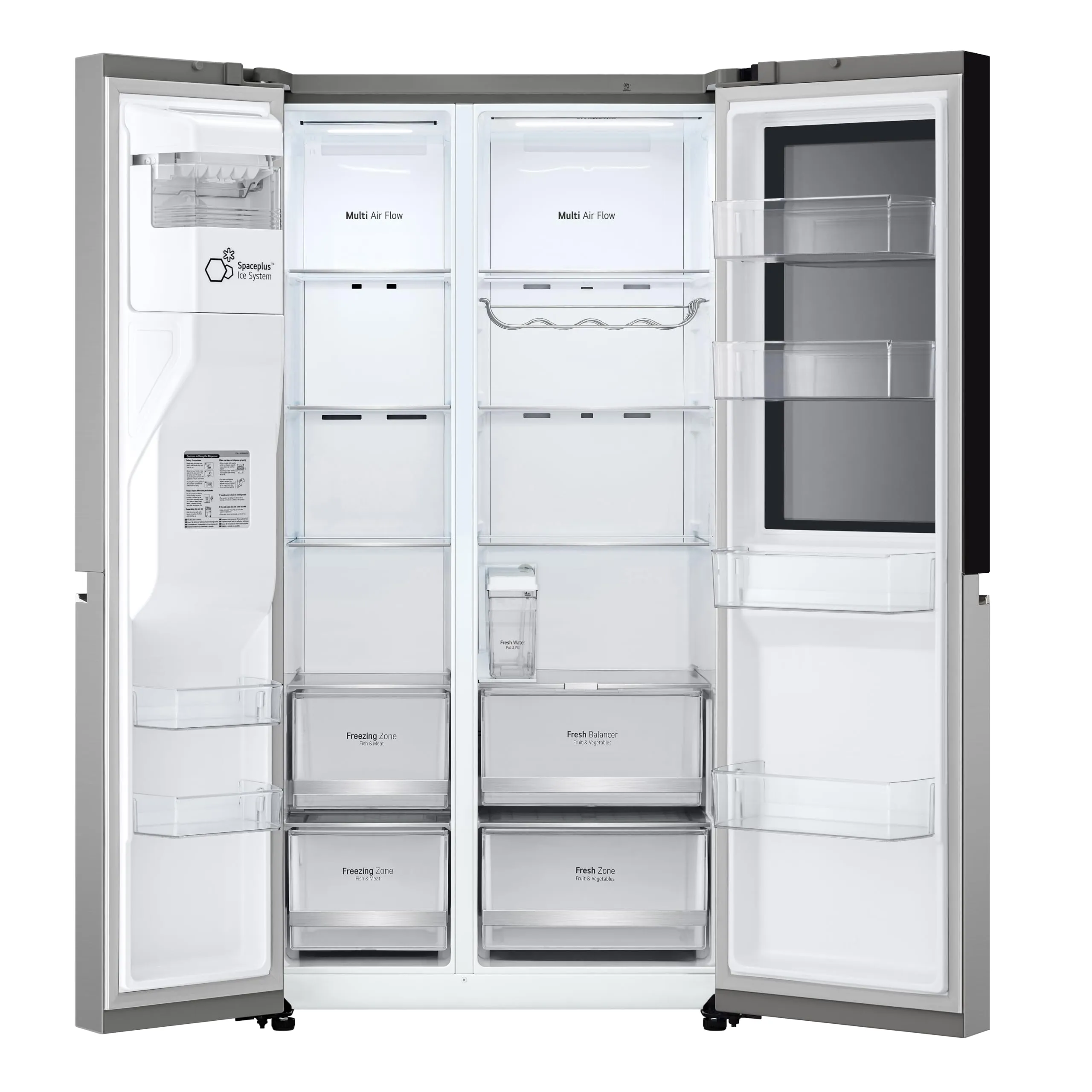 LG GSGV81PYLL Frigorifero Americano Side by Side 635L Total No Frost Wi-Fi InstaView Argento - immagine 10