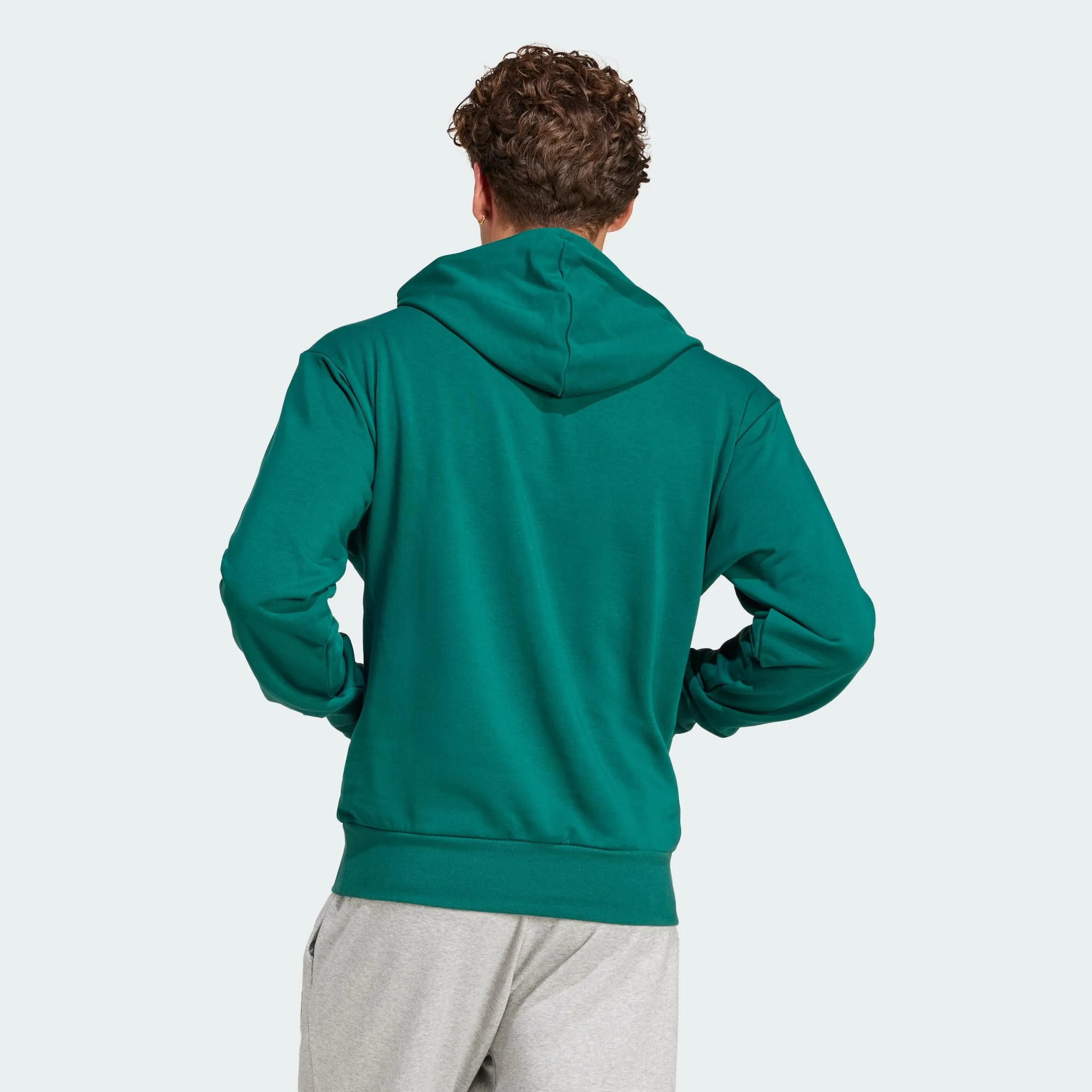 adidas Essentials Feelcozy French Terry Hoodie - Collegiate Green/Black, S - immagine 4