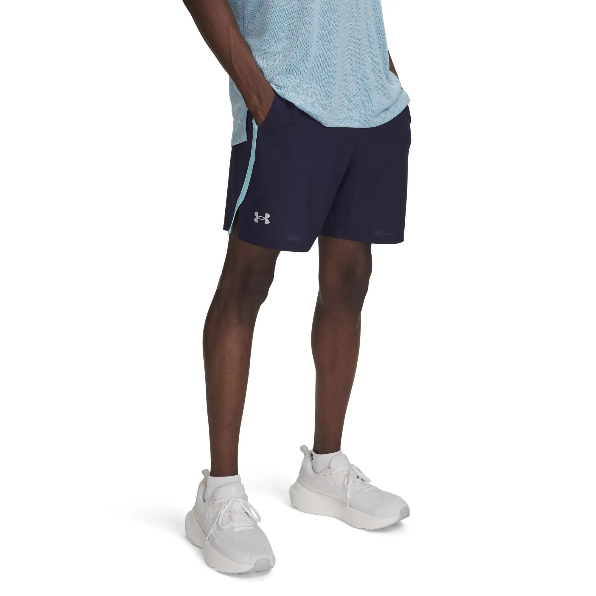 Under Armour Men's Launch 7" Shorts - Midnight Navy/Stream/Reflective - XS - immagine 1