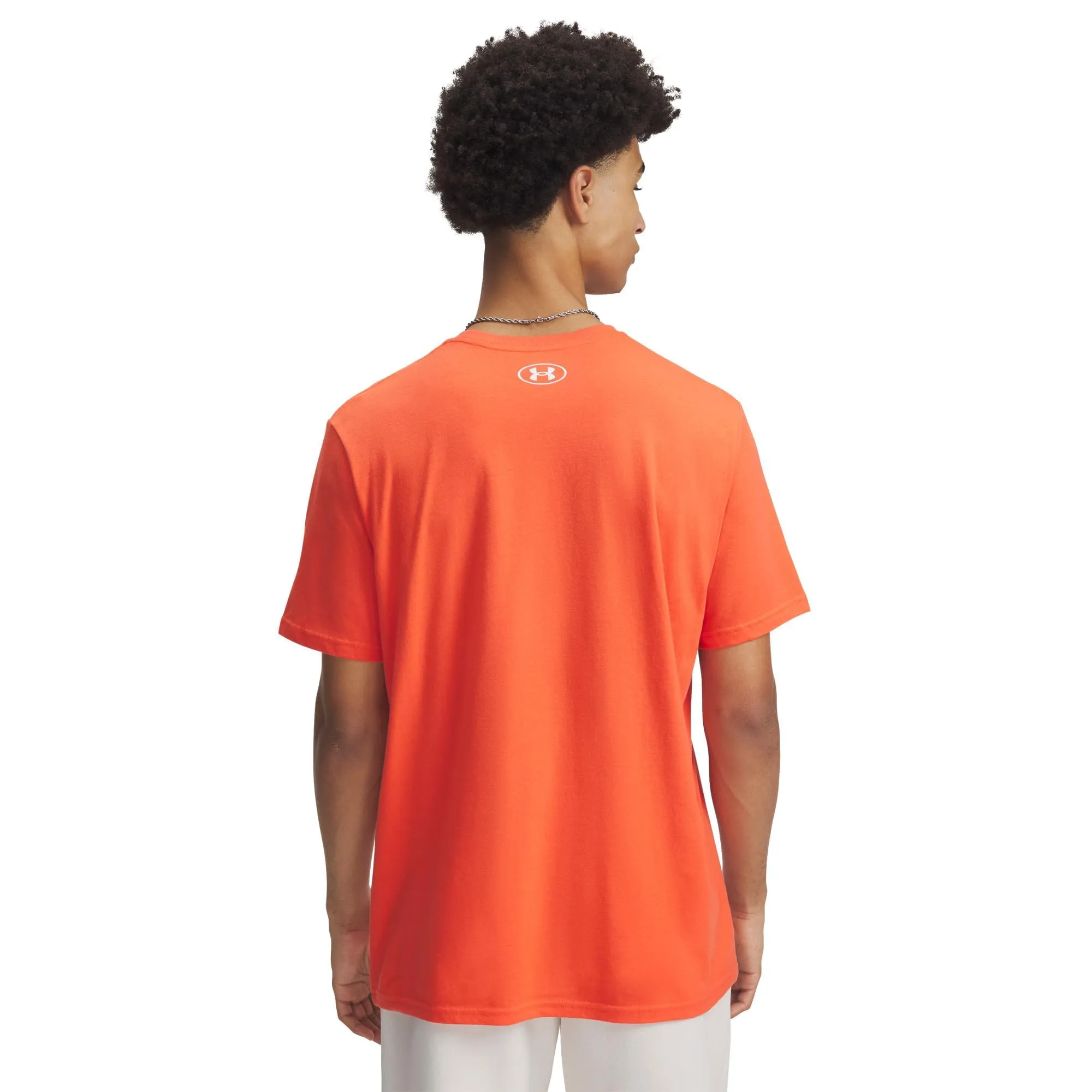 Under Armour Men's Left Chest Logo T-Shirt - Fire/White - XL - immagine 2