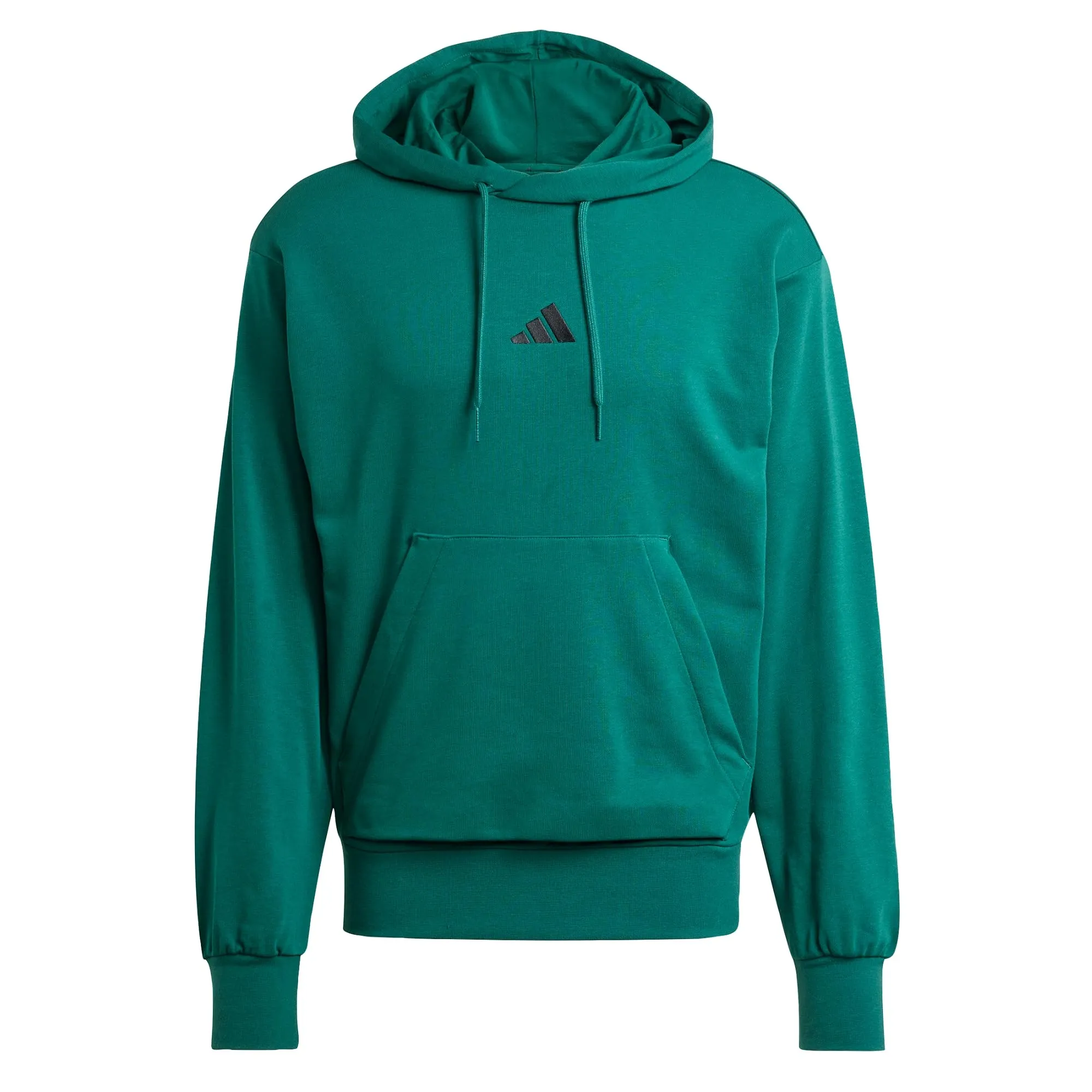 adidas Essentials Feelcozy French Terry Hoodie, Collegiate Green/Black, XS - immagine 1