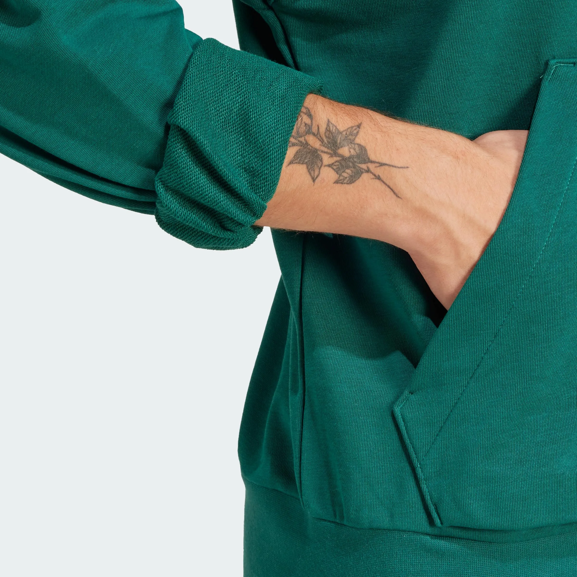 adidas Essentials Feelcozy French Terry Hoodie, Collegiate Green/Black, XS - immagine 2