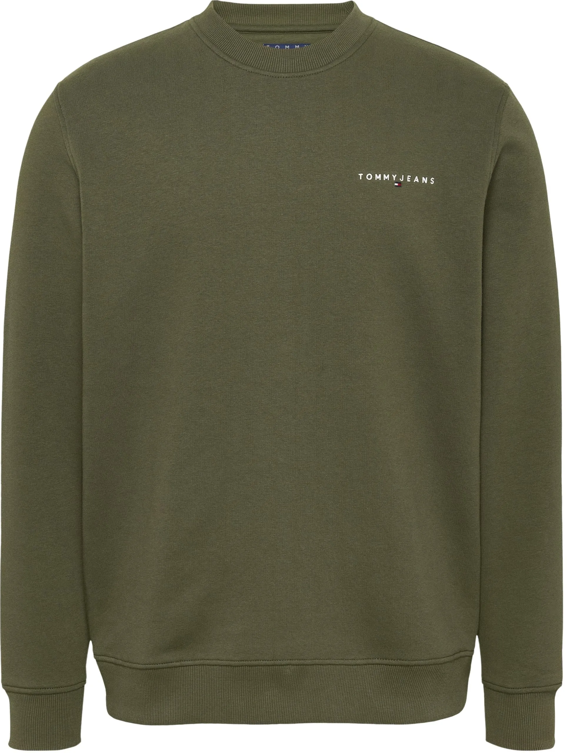 Tommy Jeans Reg Linear Crew Pullover, Fatigue Green, XS, DM0DM20249 - immagine 6