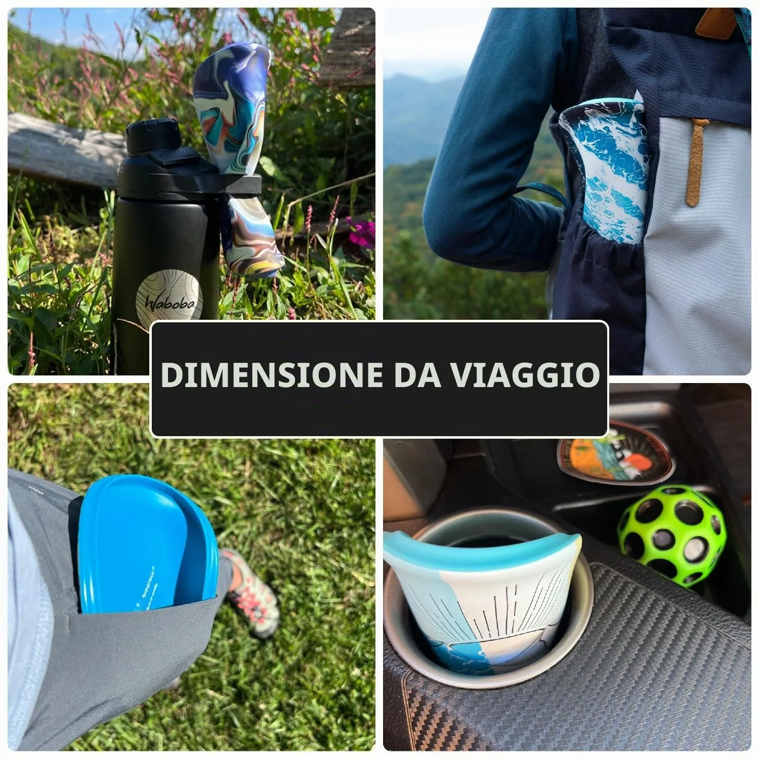 Waboba Wingman Pro Silicone Folding Disc - Flames - immagine 3