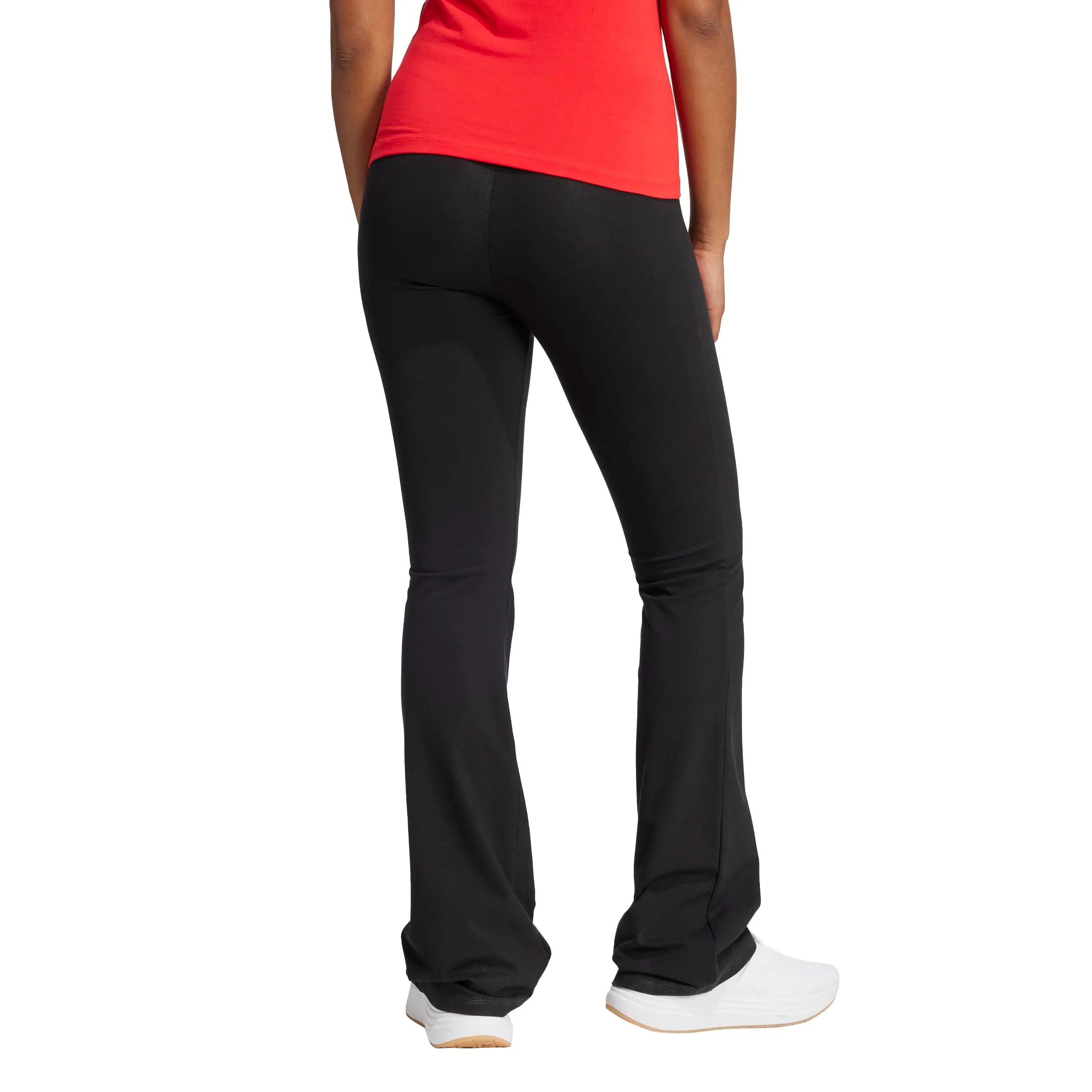 Adidas Essentials Collant da Donna con Logo Piccolo, Nero/Bianco, L - immagine 2