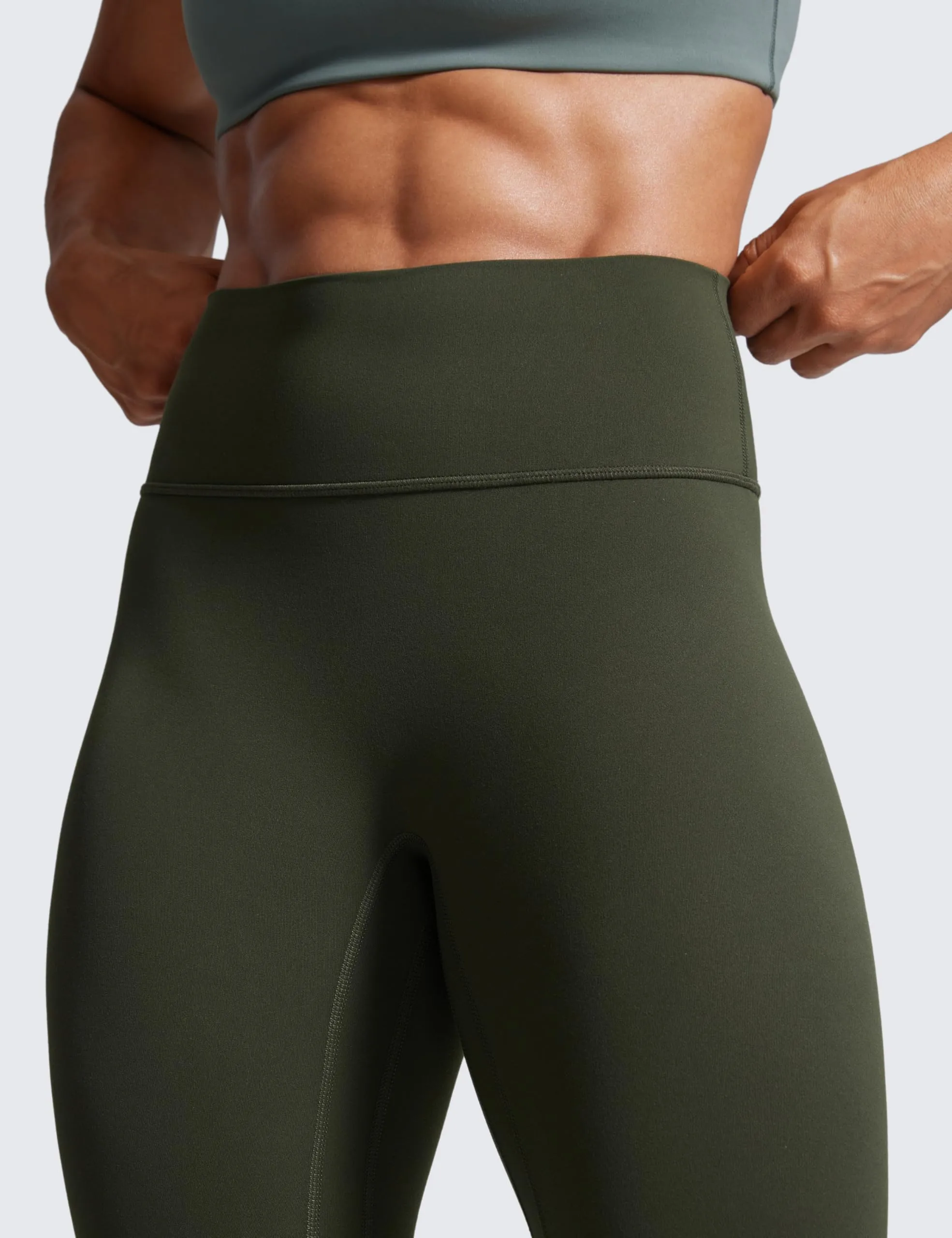 CRZ YOGA Secretsculpt Pilates Leggings 64cm Verde Oliva 46 - immagine 3