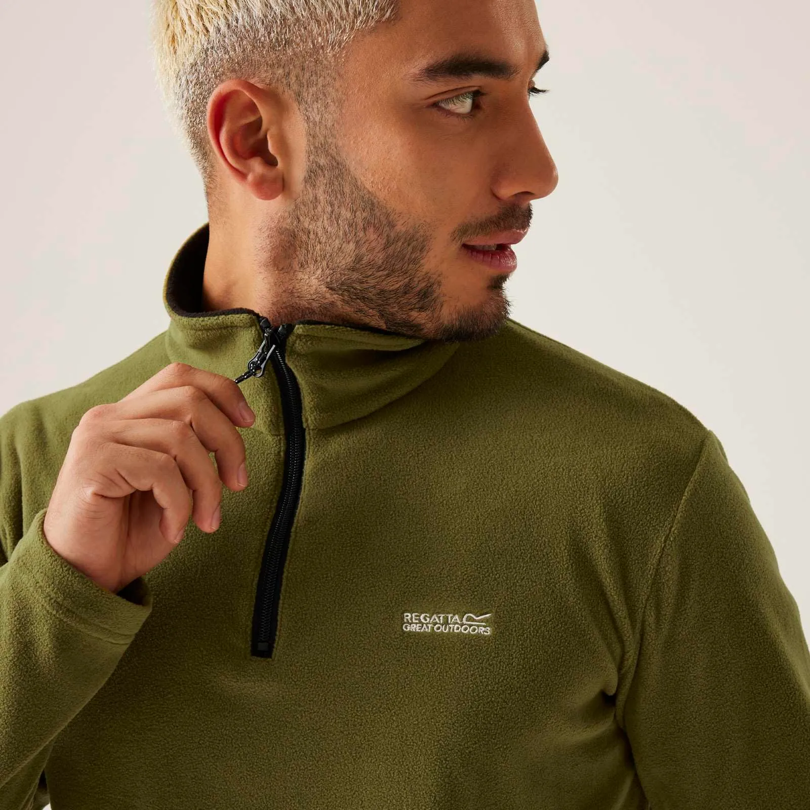 Regatta Thompson Pile Leggero da Uomo con Mezza Cerniera in Tessuto Symmetry - immagine 4