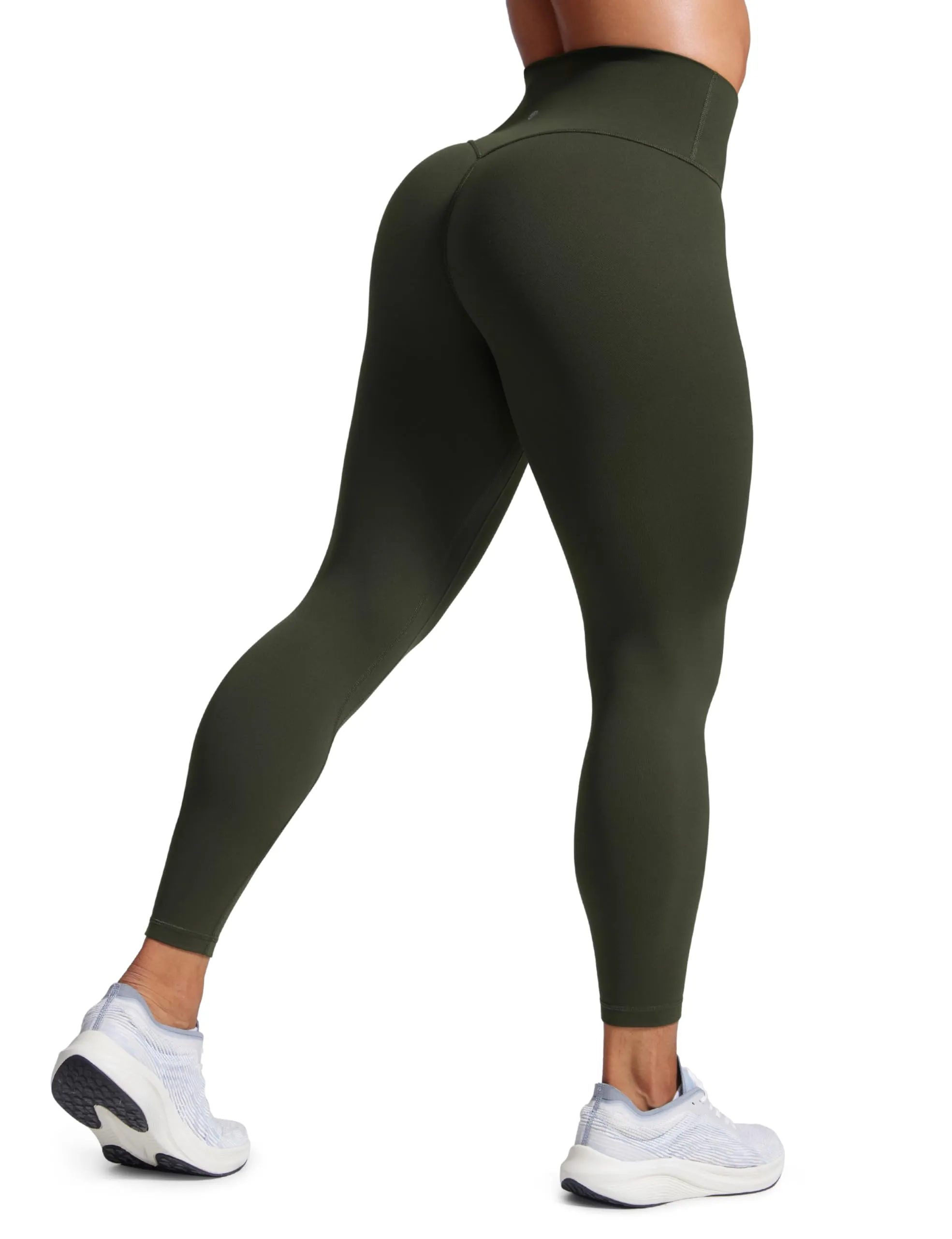 CRZ YOGA Secretsculpt Pilates Leggings, 64cm, Verde Oliva, 42 - immagine 1