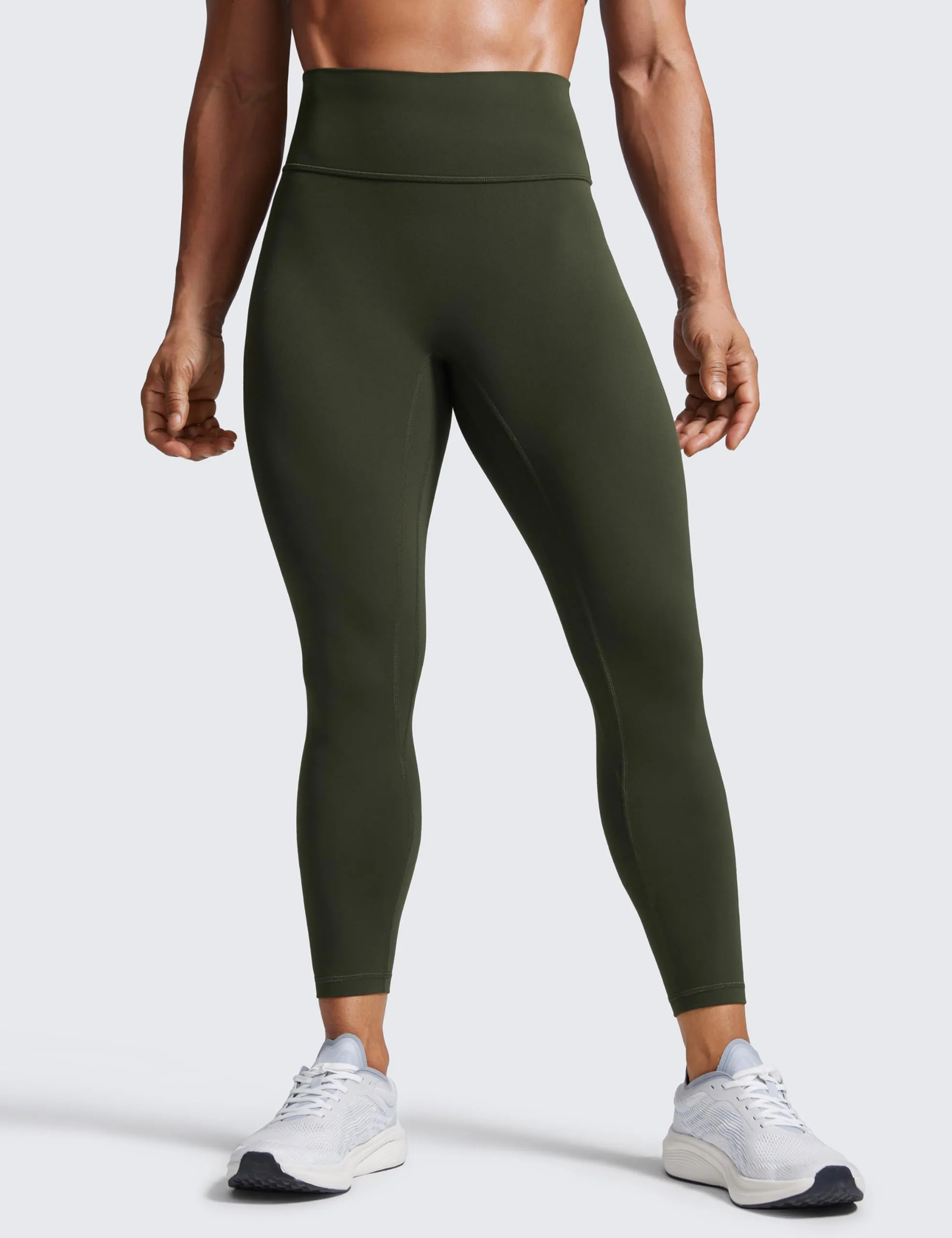 CRZ YOGA Secretsculpt Pilates Leggings, 64cm, Verde Oliva, 42 - immagine 2