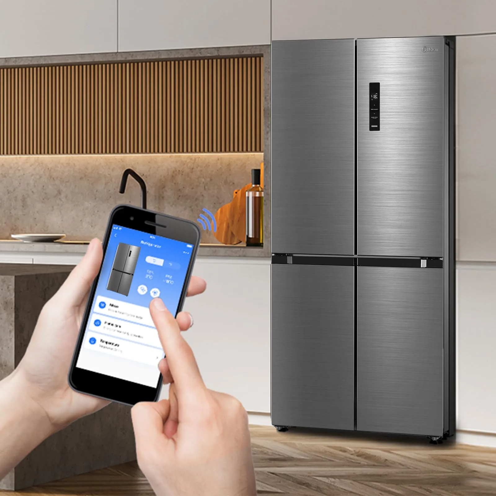 Midea MDRF632FID46 Frigorifero Multidoor Total No Frost 474L Inox - immagine 6