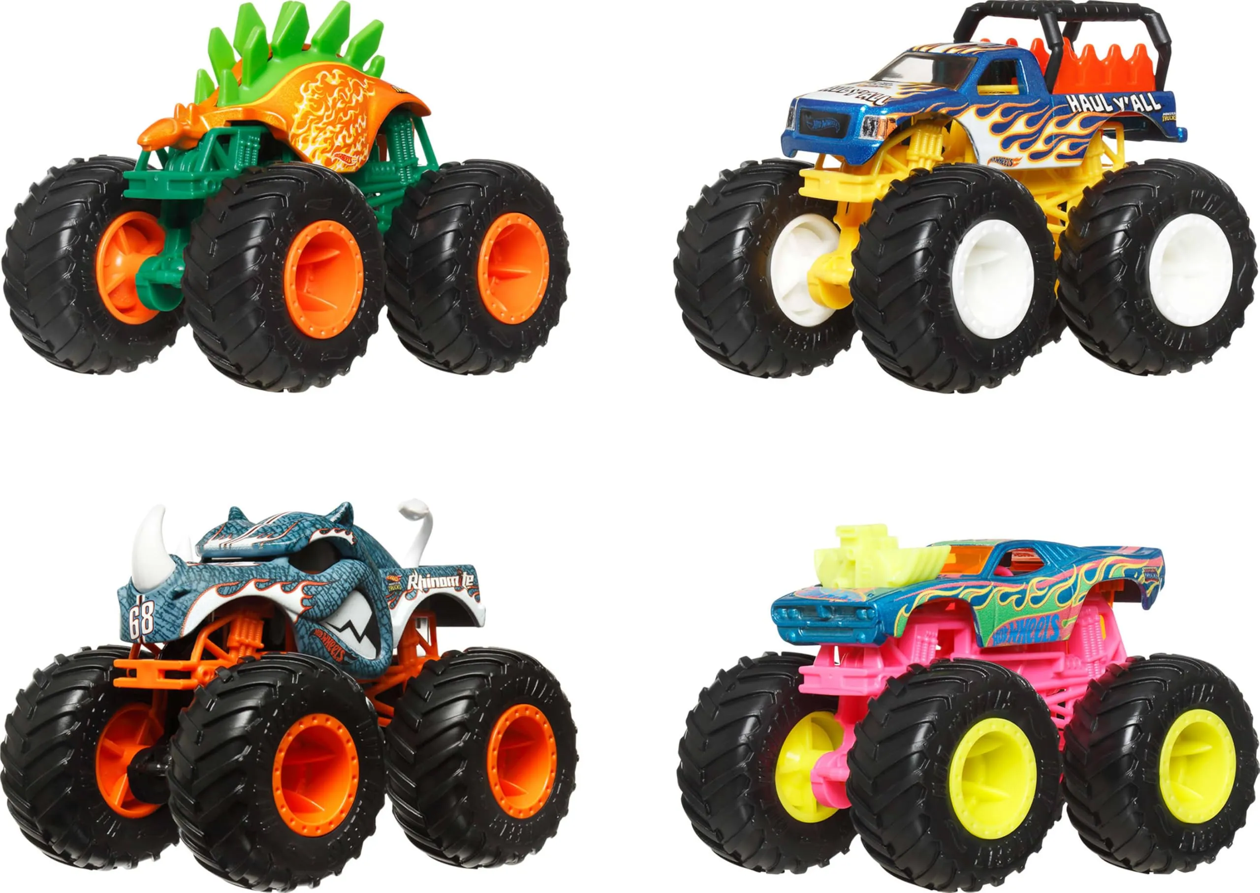 Hot Wheels Monster Trucks Confezione da 4 JGD65 - immagine 1