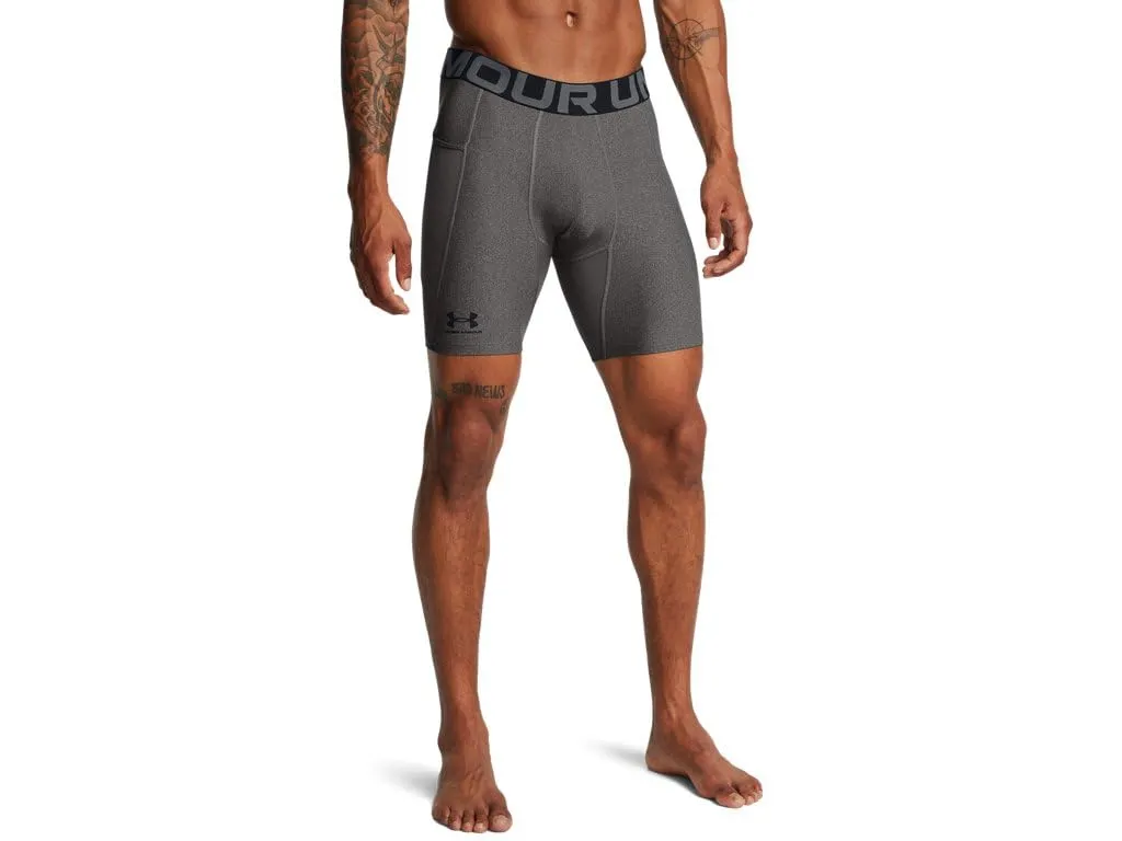 Under Armour HeatGear Pantaloncini da allenamento, M, Carbon Heather-nero - immagine 1