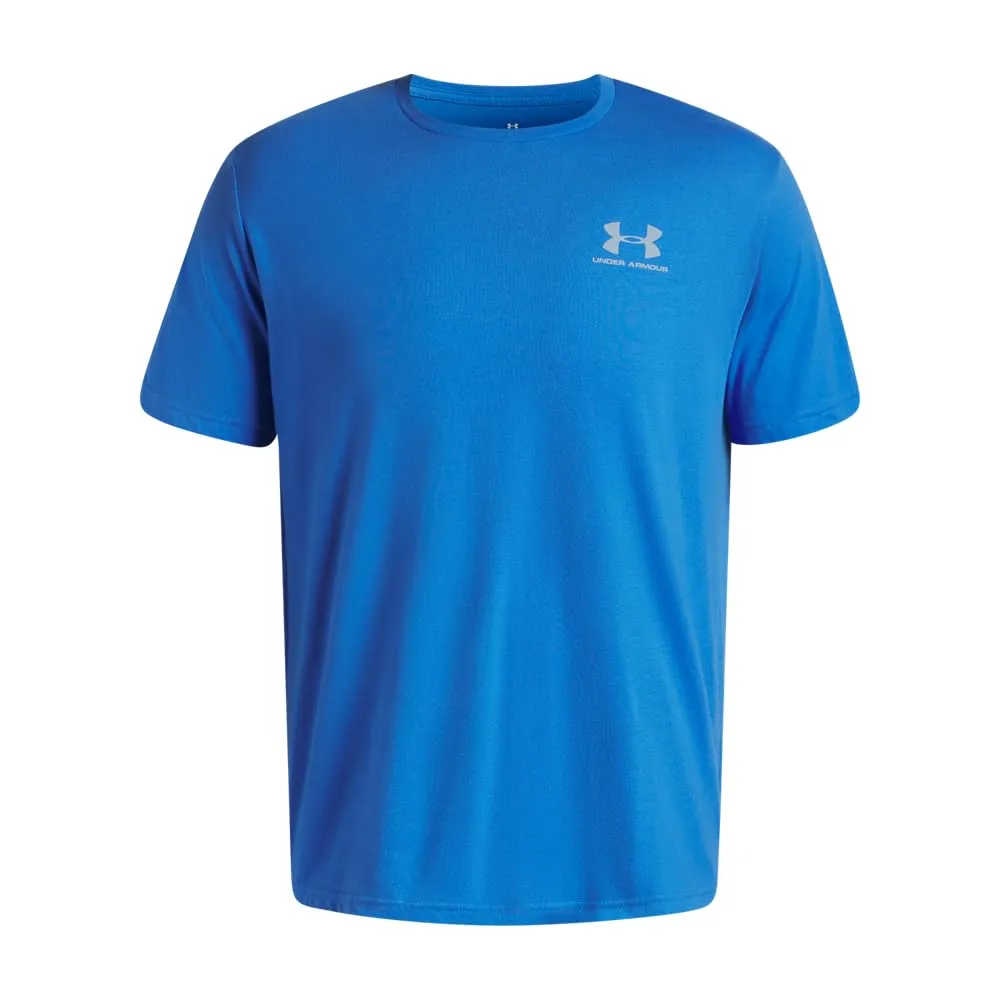 Under Armour Men's Left Chest Logo T-Shirt - Blue Atlantis/Blue Calm - M - immagine 3