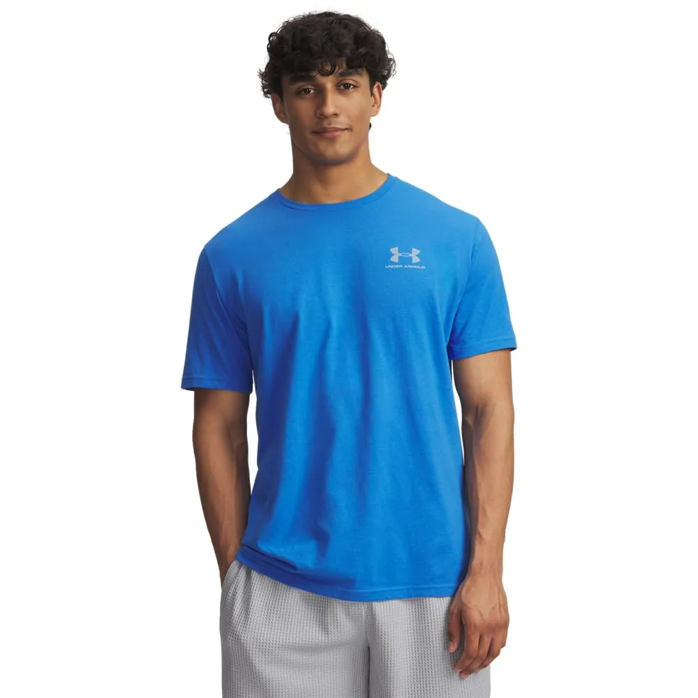 Under Armour Men's Left Chest Logo T-Shirt - Blue Atlantis/Blue Calm, XXL - immagine 1