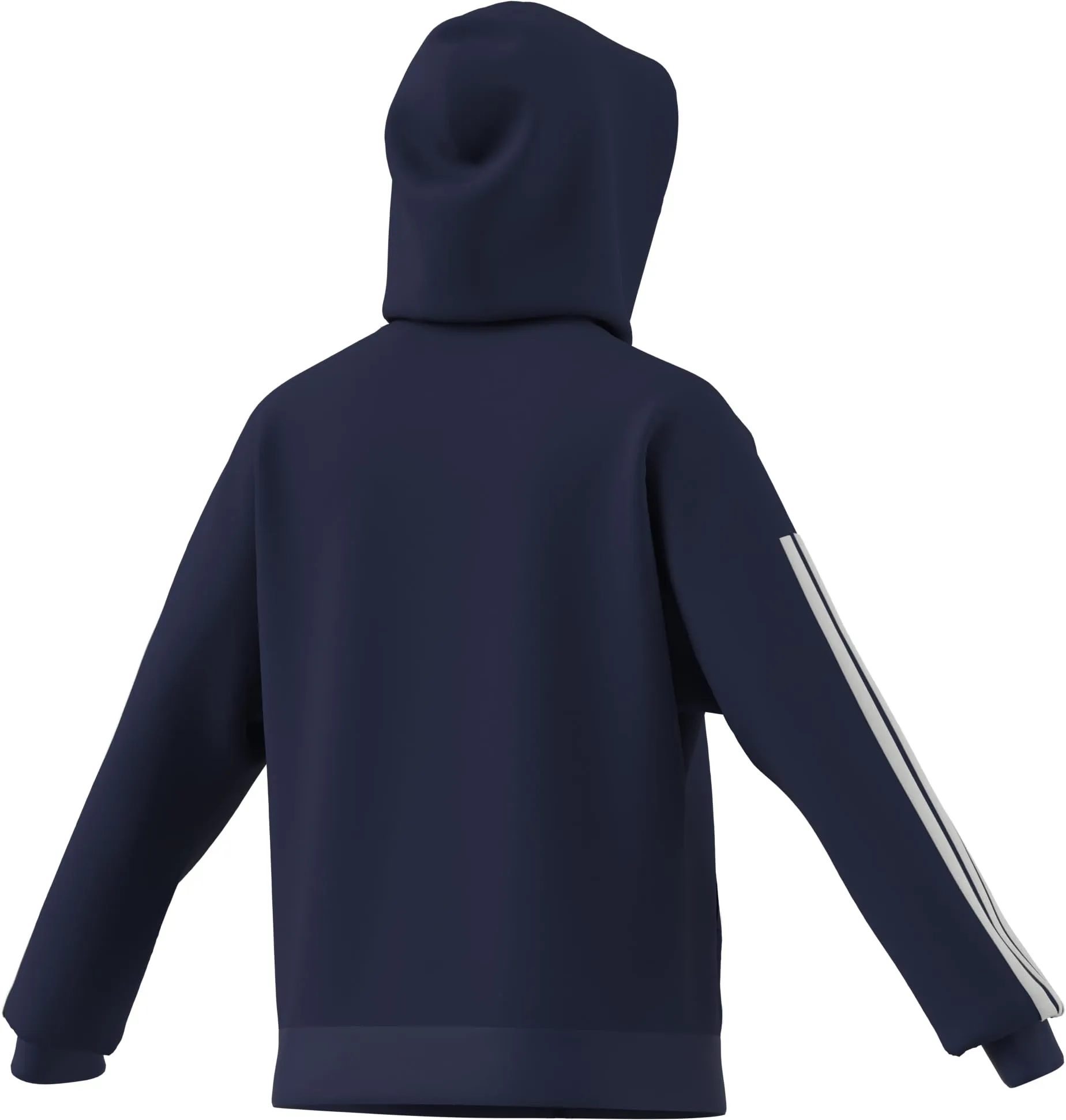 adidas Donna Essentials 3-Stripes Full-Zip Fleece Hoodie, Dark Blue/White, S - immagine 7