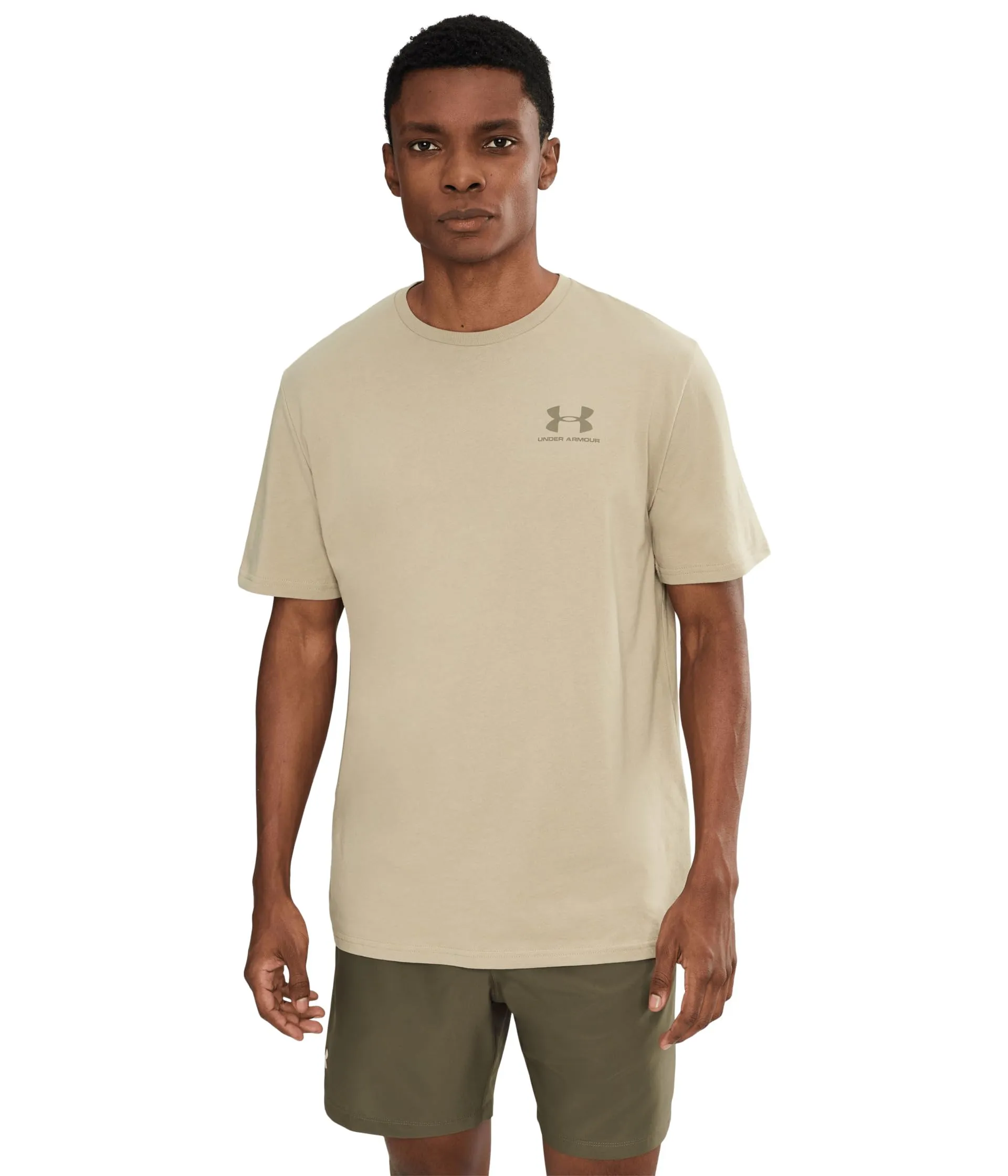 Under Armour Men's Left Chest Logo T-Shirt - City Khaki/Taupe Dusk - M - immagine 1