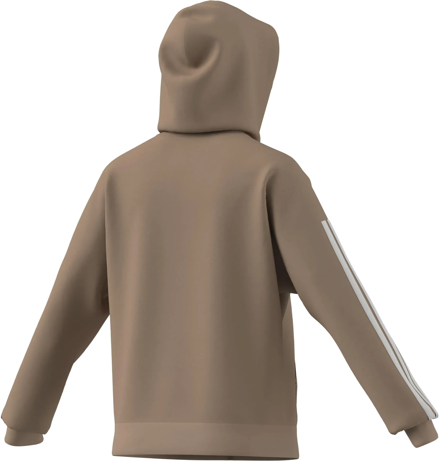 Adidas Women's Essentials 3-Stripes Full-Zip Fleece Hoodie - Warm Sandstone/White - S - immagine 7
